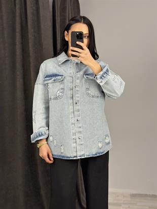 82113 SIRTI YILDIZLI KOT GOMLEK