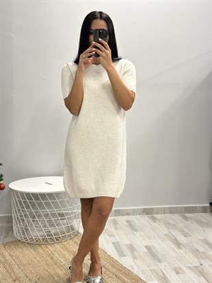 90169 BISIKLET YAKA KISA KOL ELBISE