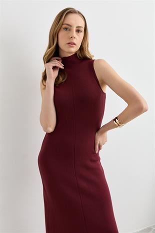 90239 DIK YAKA TRIKO ELBISE