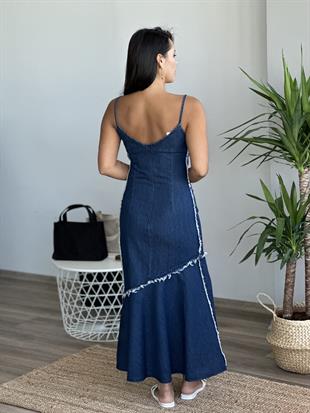 90526 ASKILI KOYU RENK ELBISE