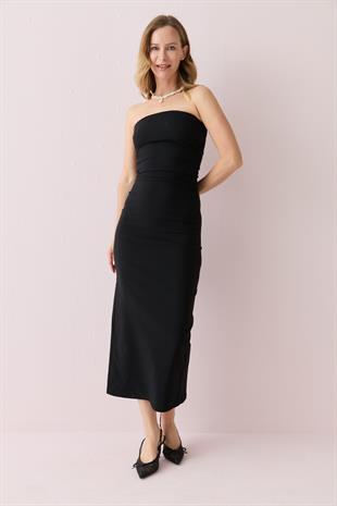 91368 STRAPLEZ MIDI ELBISE