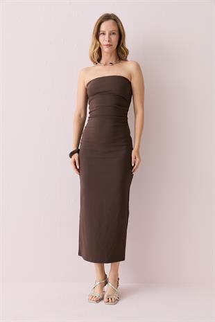 91368 STRAPLEZ MIDI ELBISE