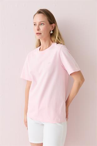 9494 KABARTMA YAZI DETAYLI TSHIRT