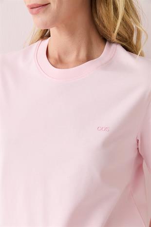 9494 KABARTMA YAZI DETAYLI TSHIRT
