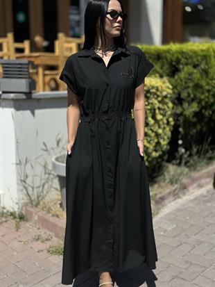 CLUB BELI LASTIKLI ELBISE