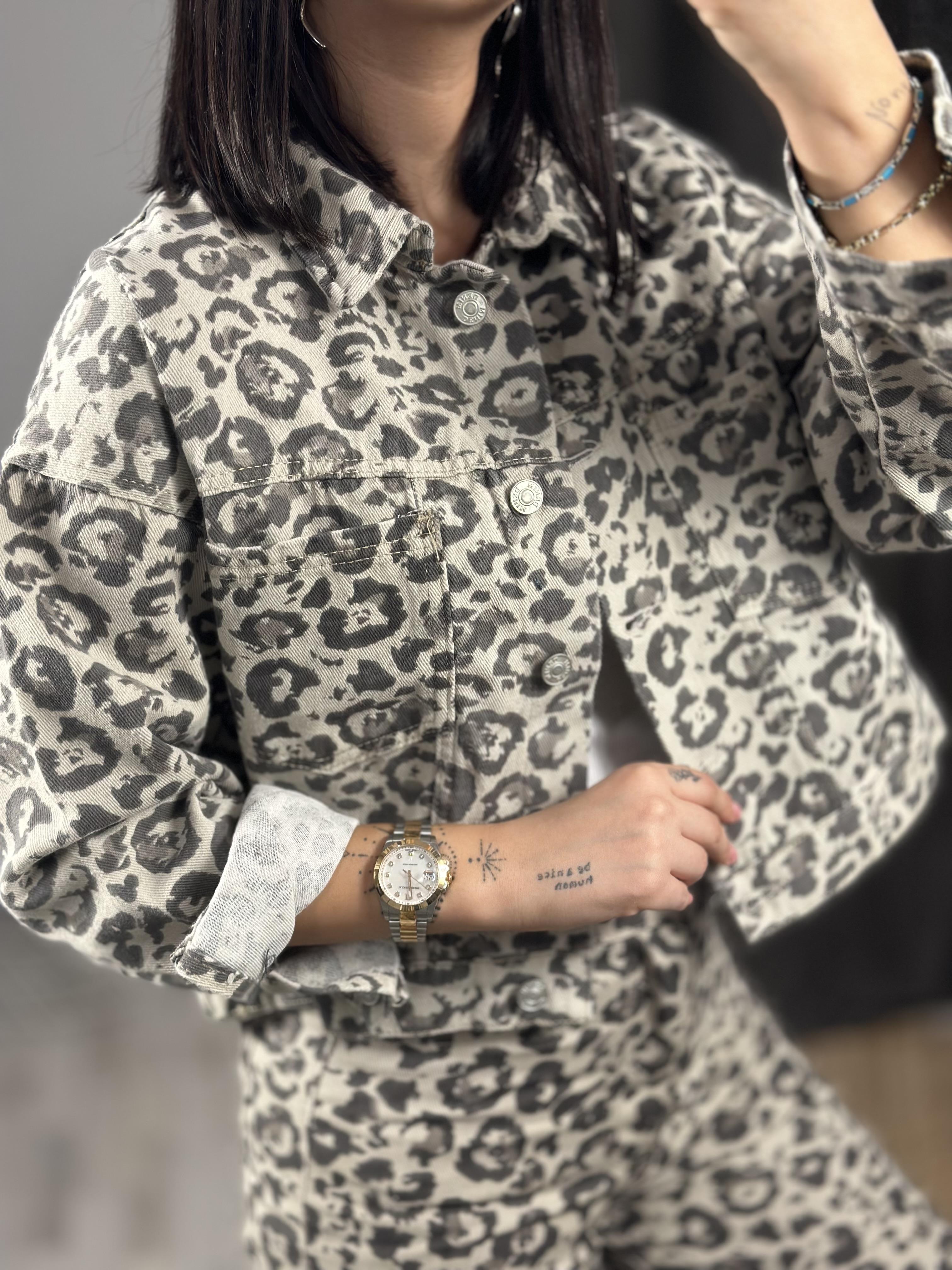 0151 LEOPAR DENIM CEKET