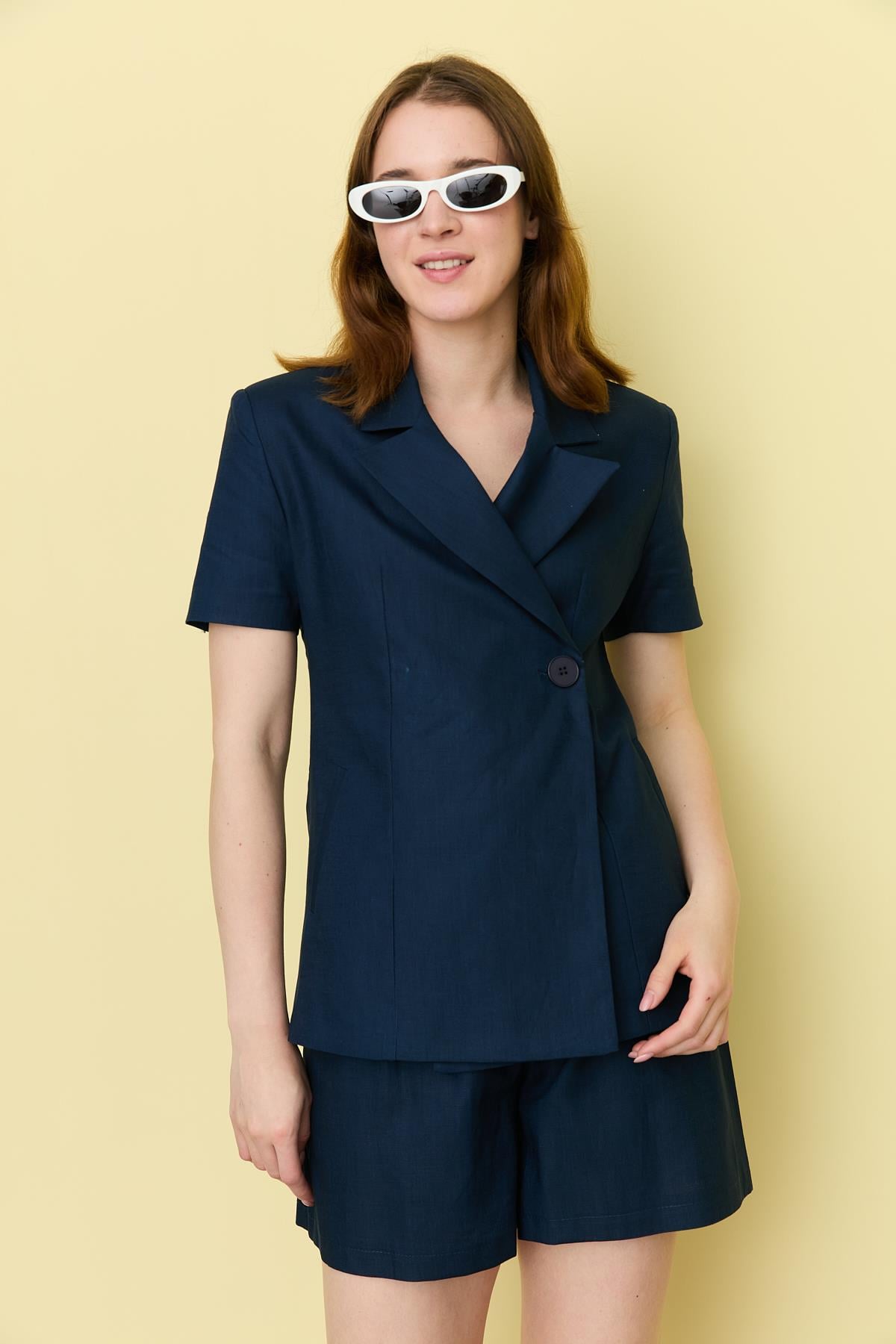 0459 KRUVAZE BLAZER CEKET SORT TAKIM