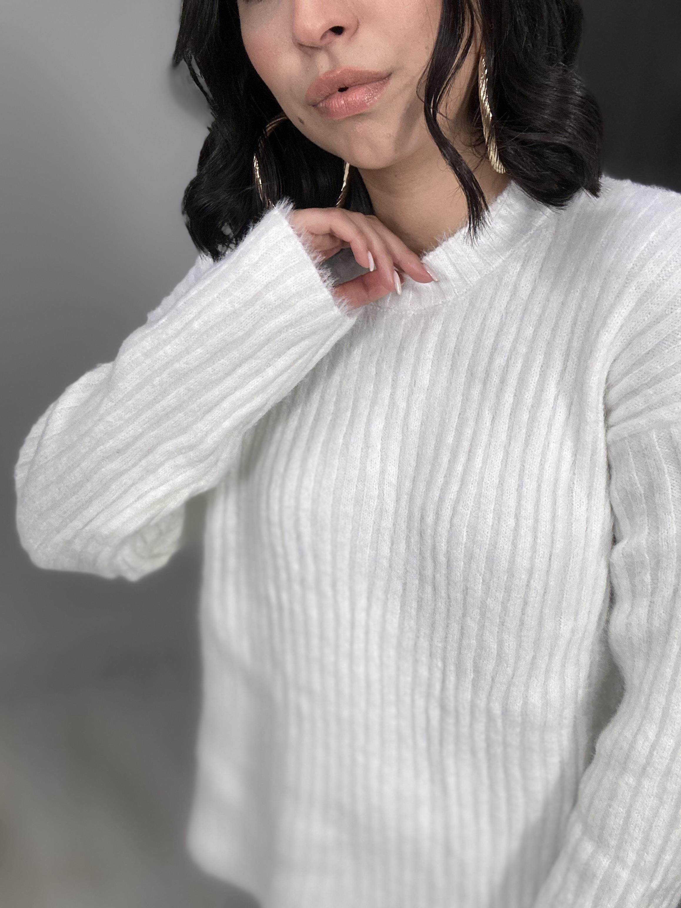 10481 BISIKLET YAKA FITILLI YUMUSAK DOKULU KAZAK