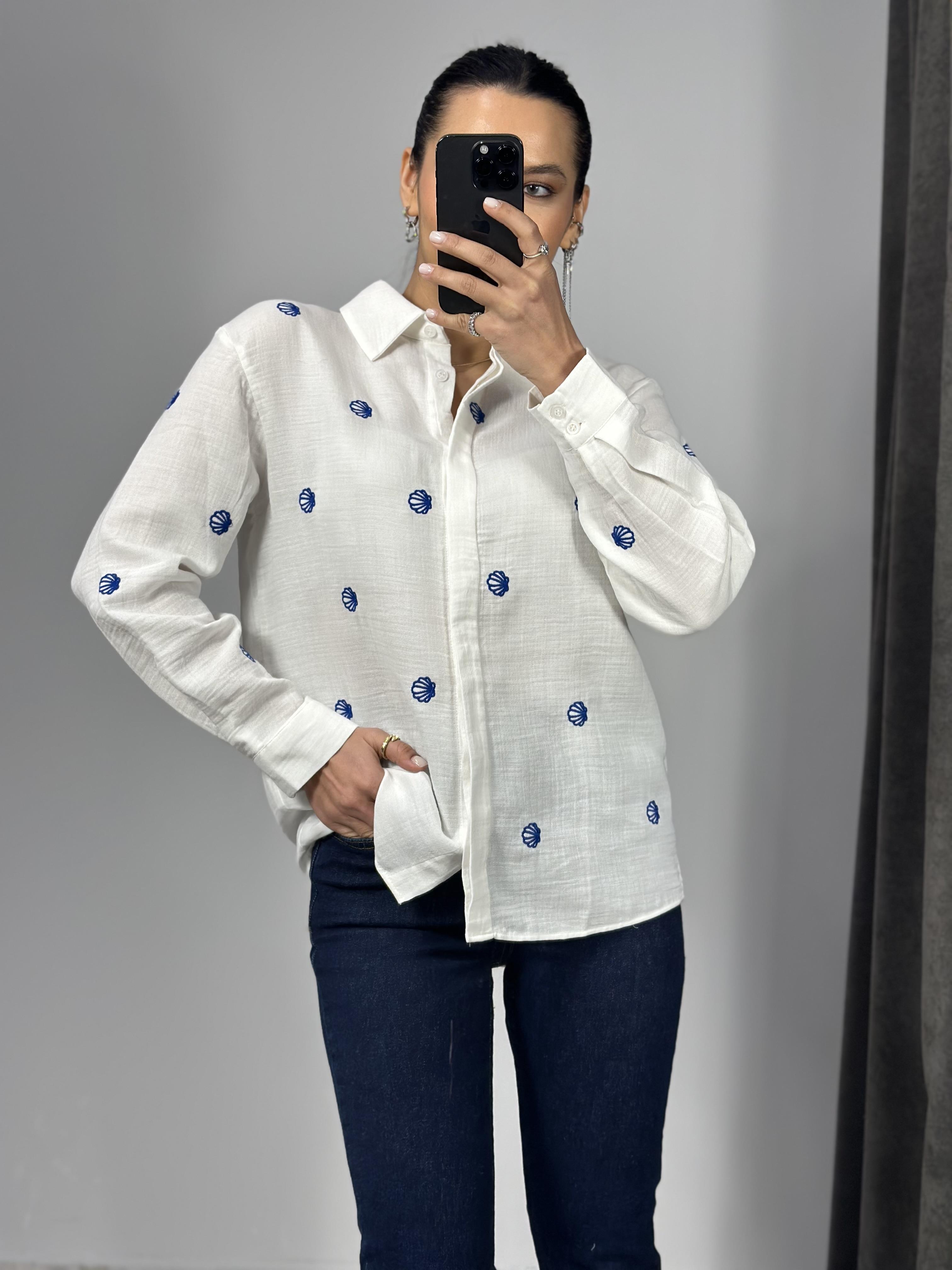 16162 DENIZ KABUGU NAKISLI GOMLEK