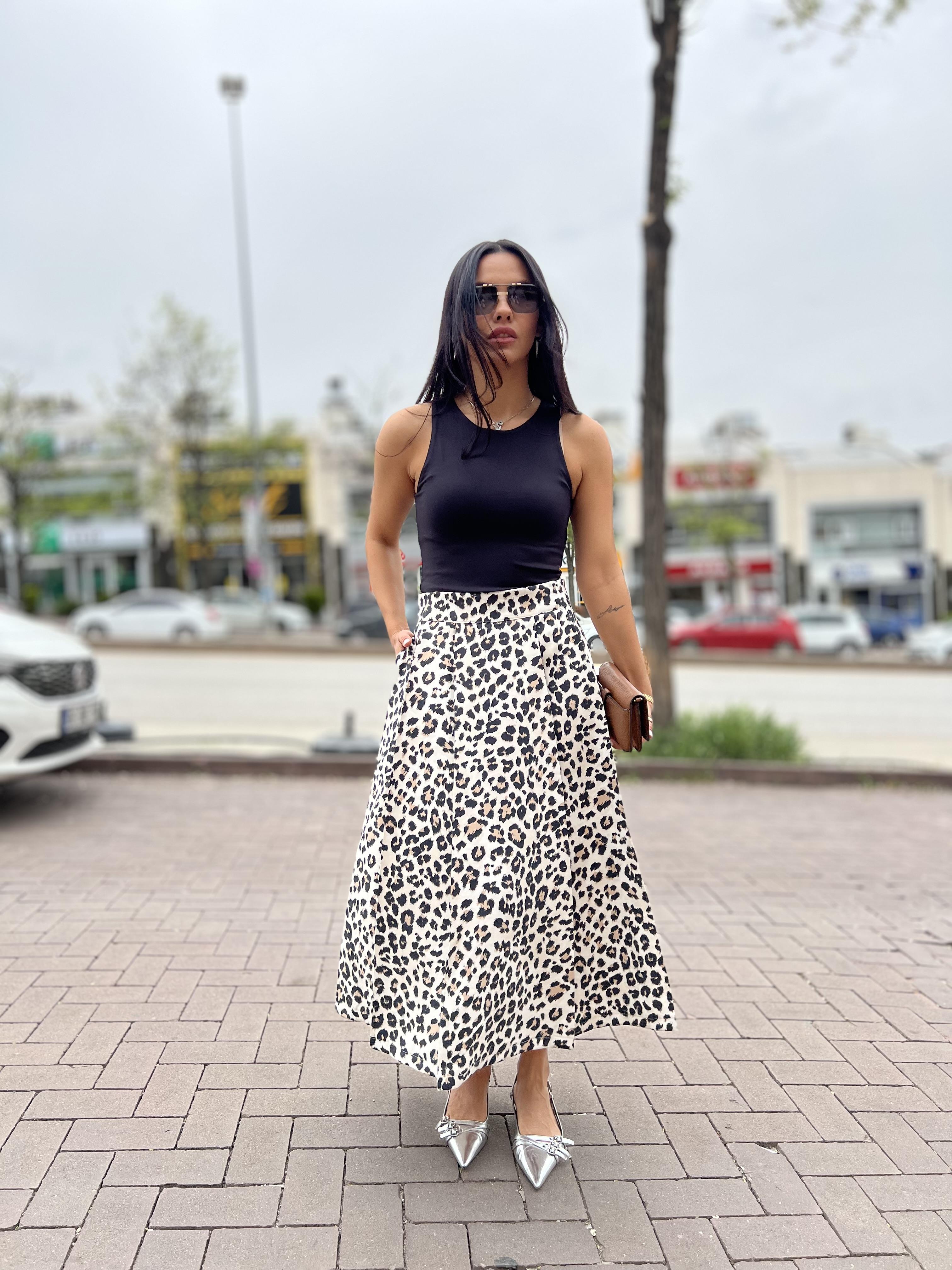 16244 LEOPAR DESEN PILELI ETEK