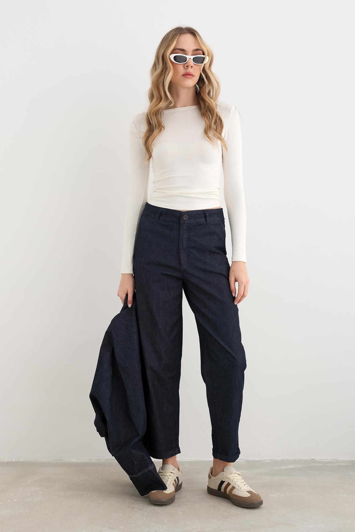 17049 YANDAN CEPLI KOT PANTOLON