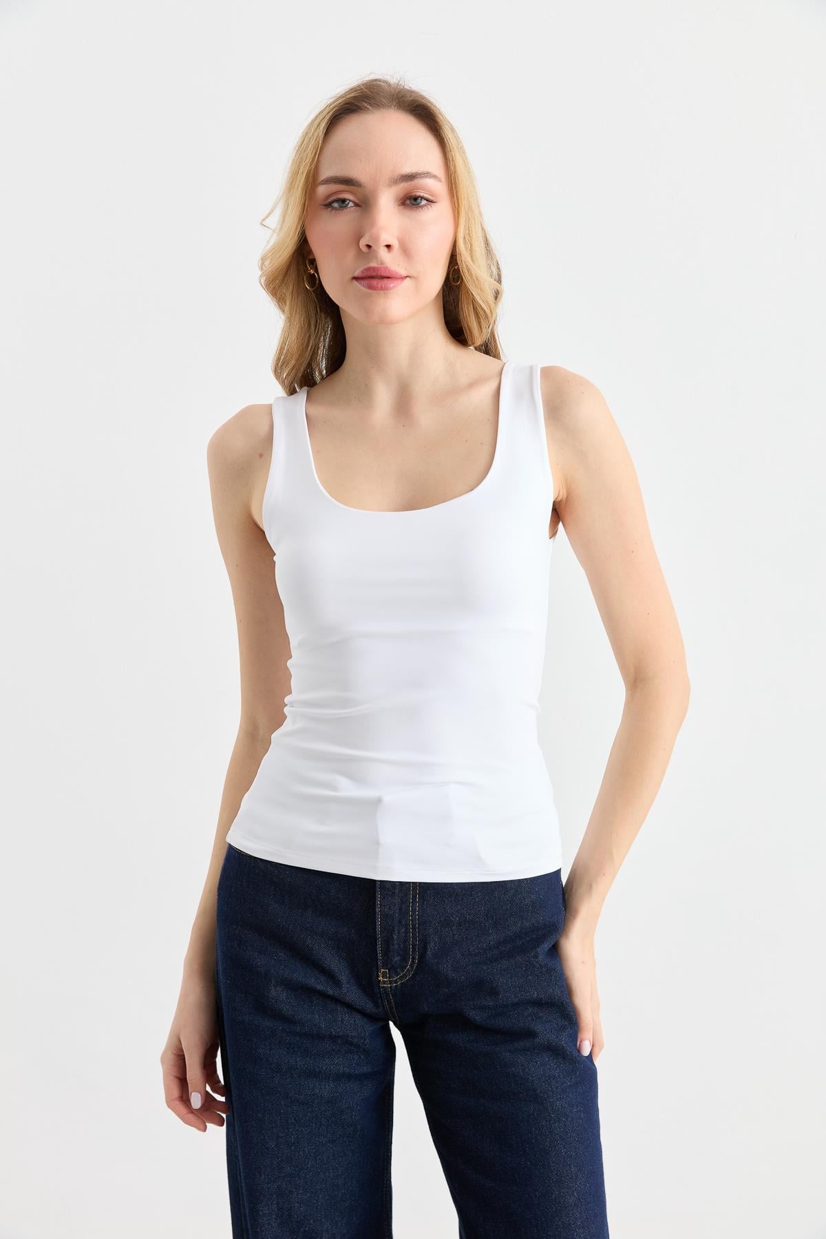 20977 KALIN ASKILI POLIAMID TOP