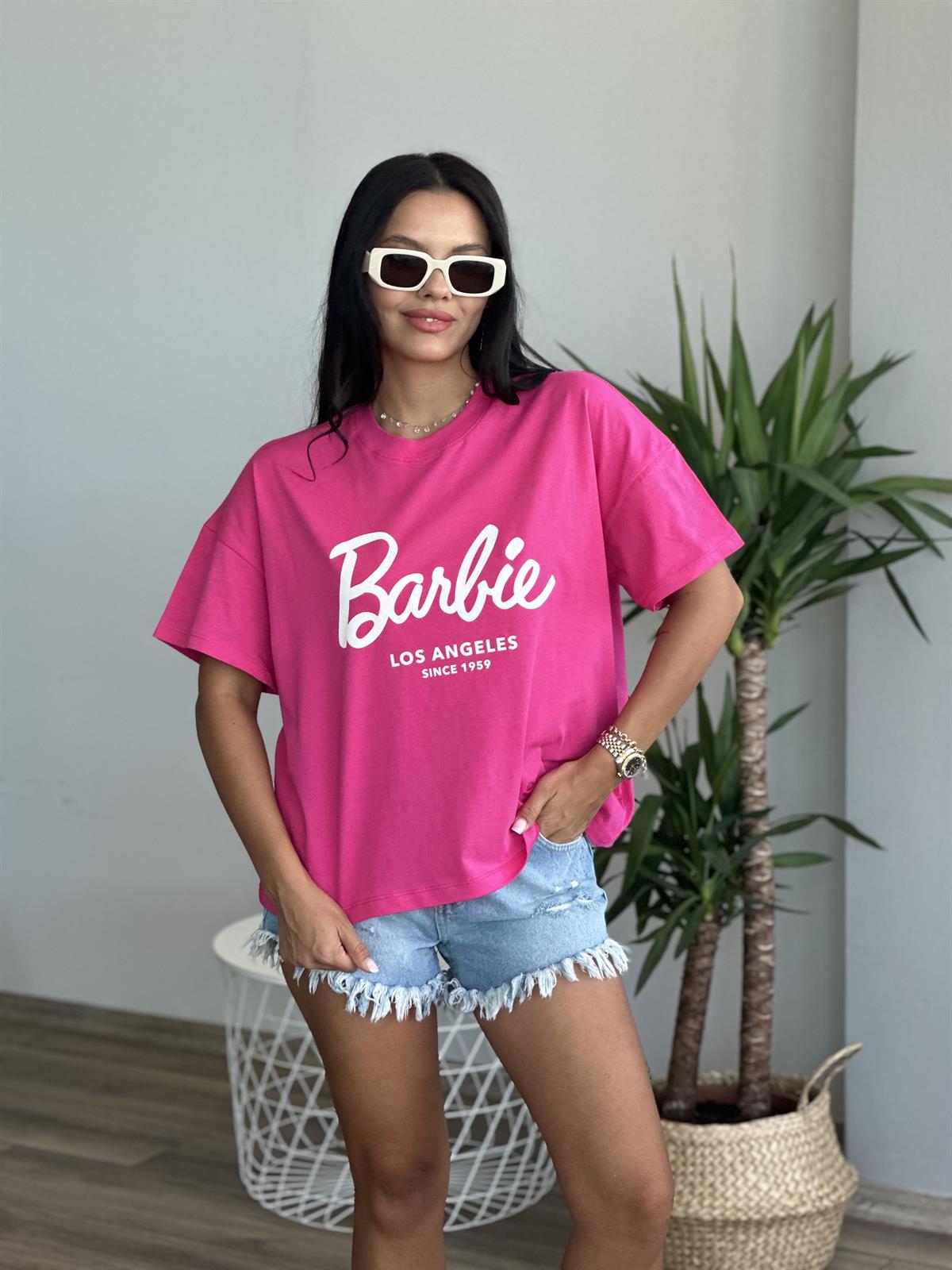 231045 BARBIE YAZILI TSHIRT