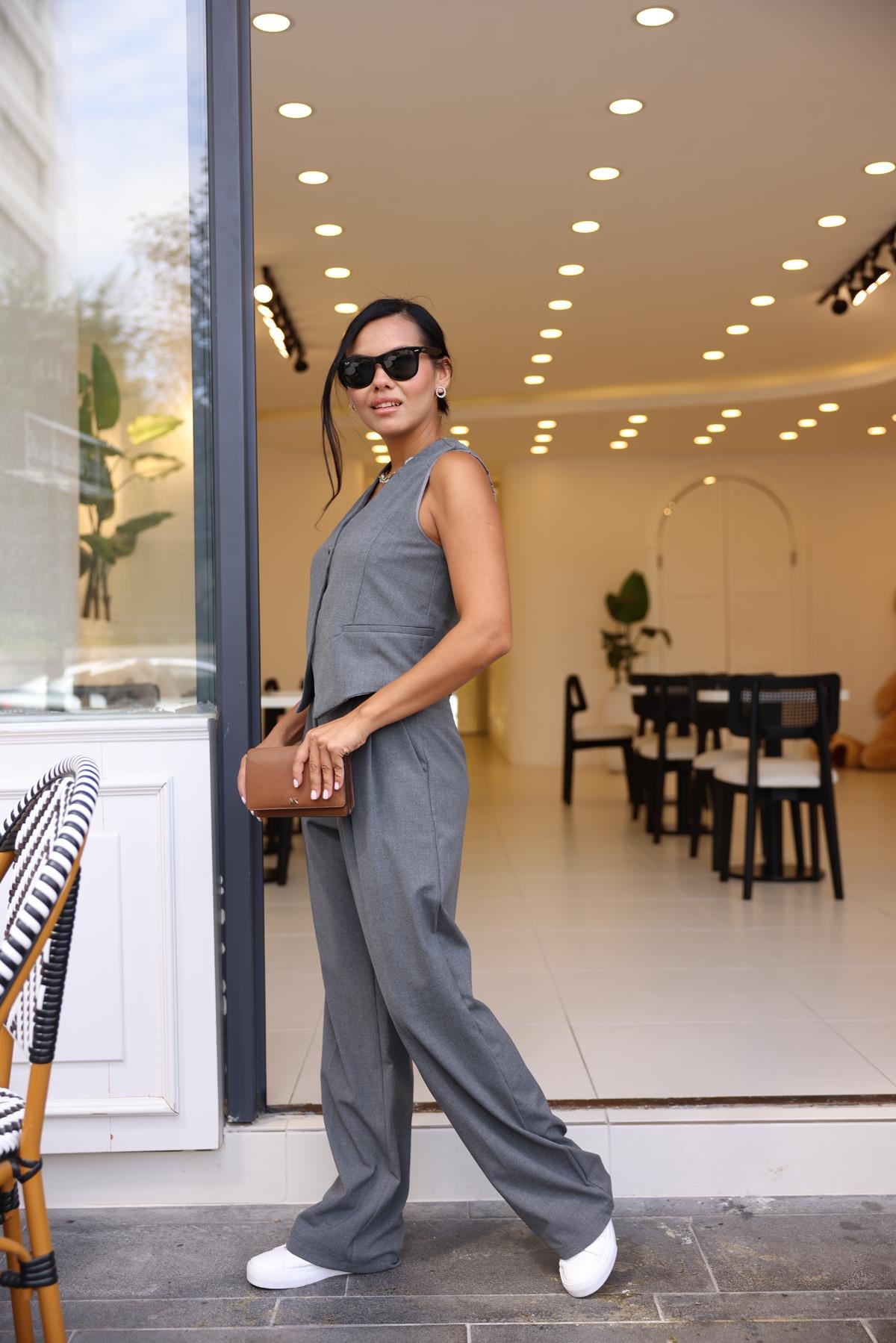 237071 YELEK PALAZZO PANTOLON TAKIM