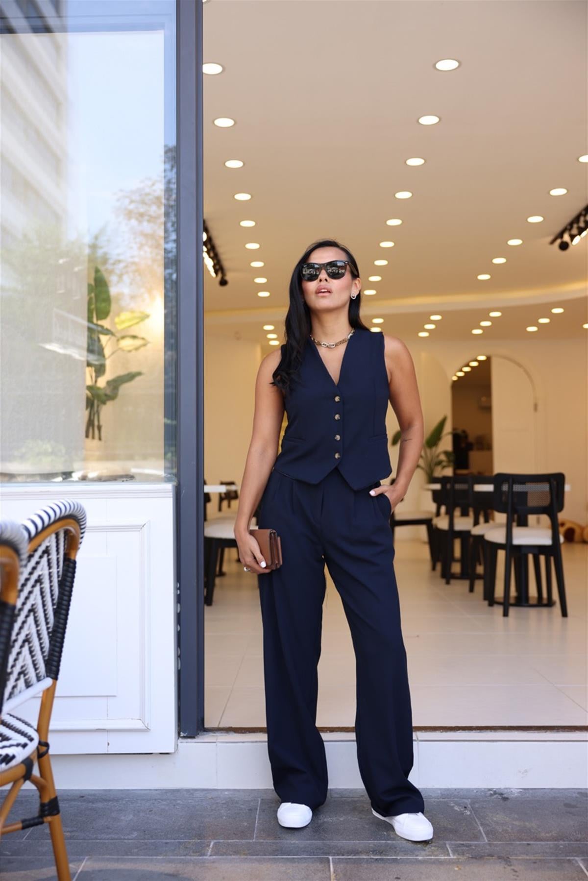 237071 YELEK PALAZZO PANTOLON TAKIM