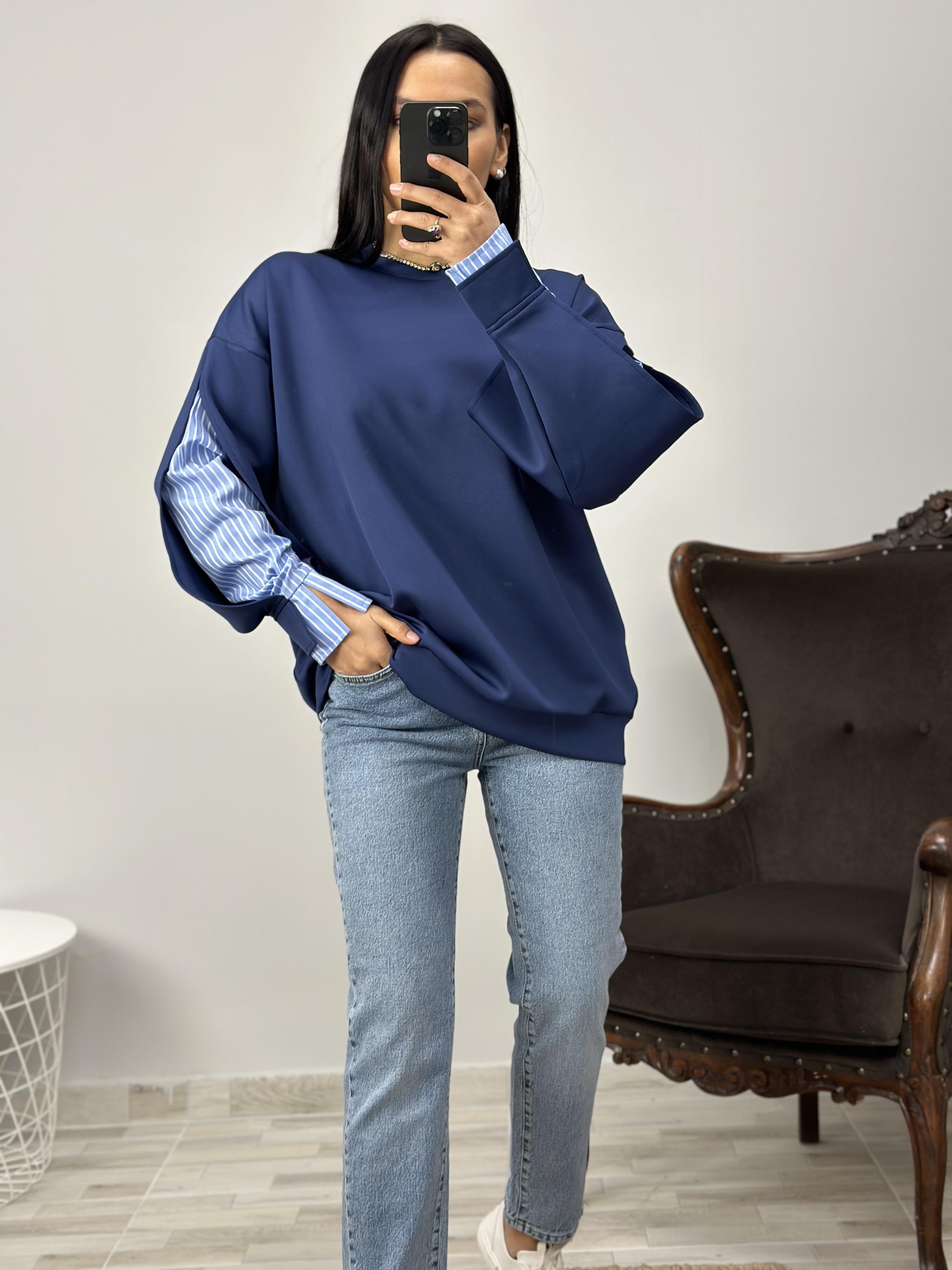 2842 KOLU DETAYLI SWEAT