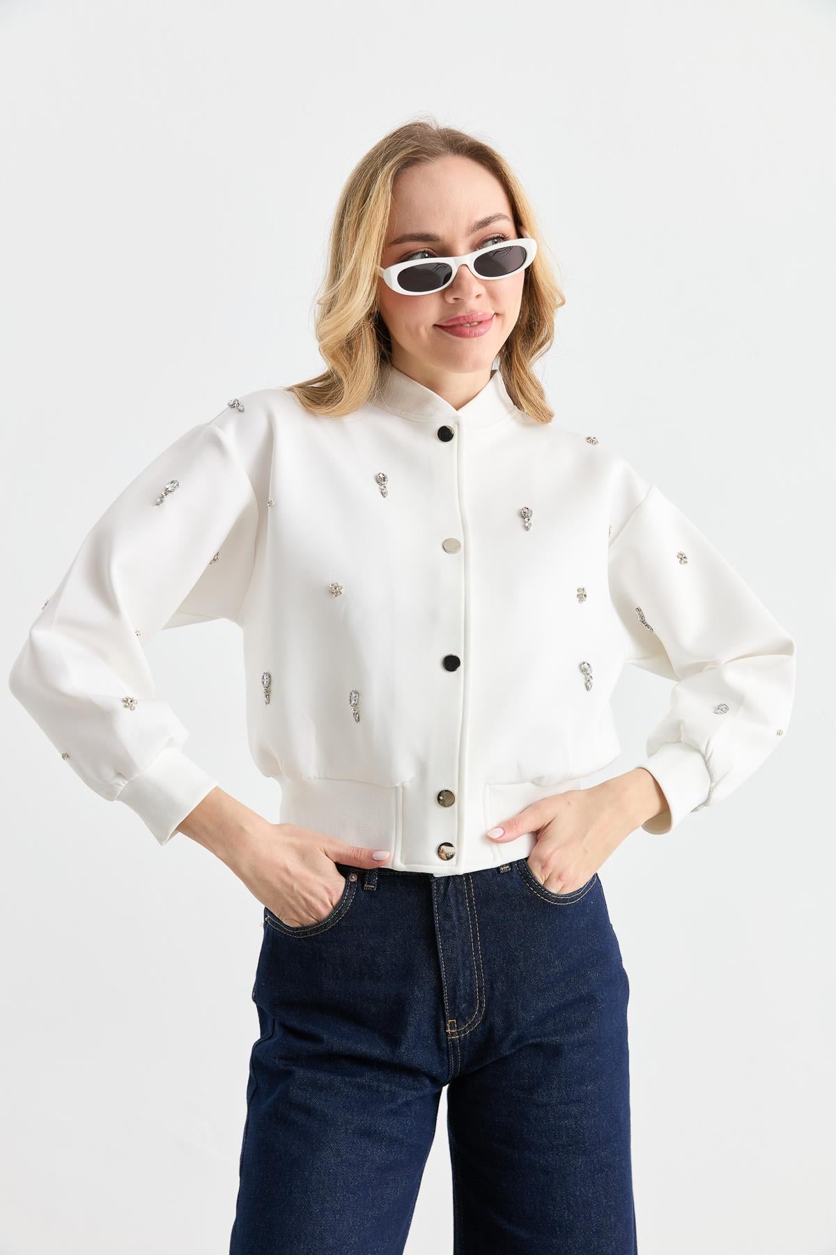 3018 TAS ISLEMELI NEOPREN BOMBER