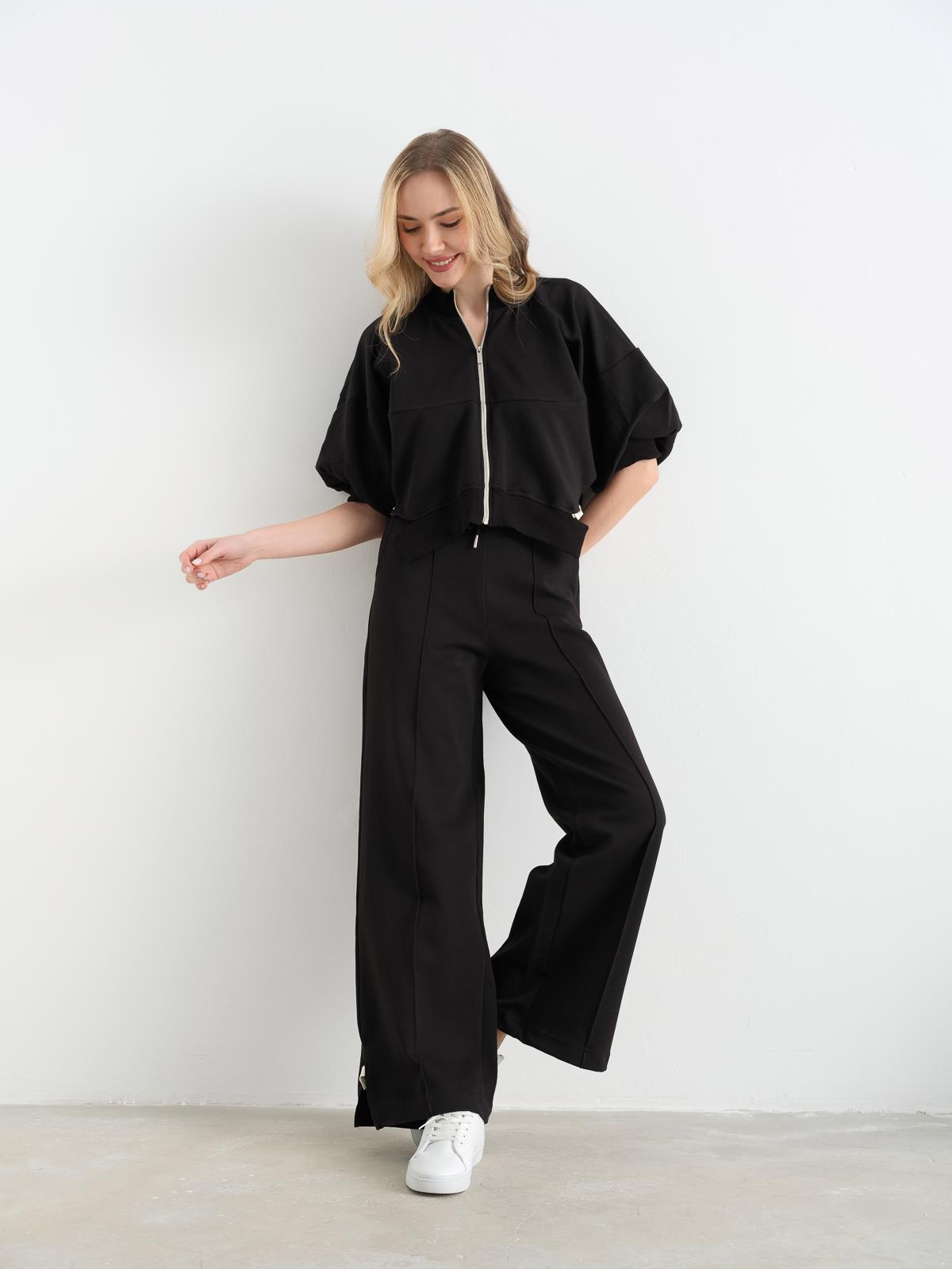 3035 CONTRAST GROGRENLI SWEATSHIRT TAKIM