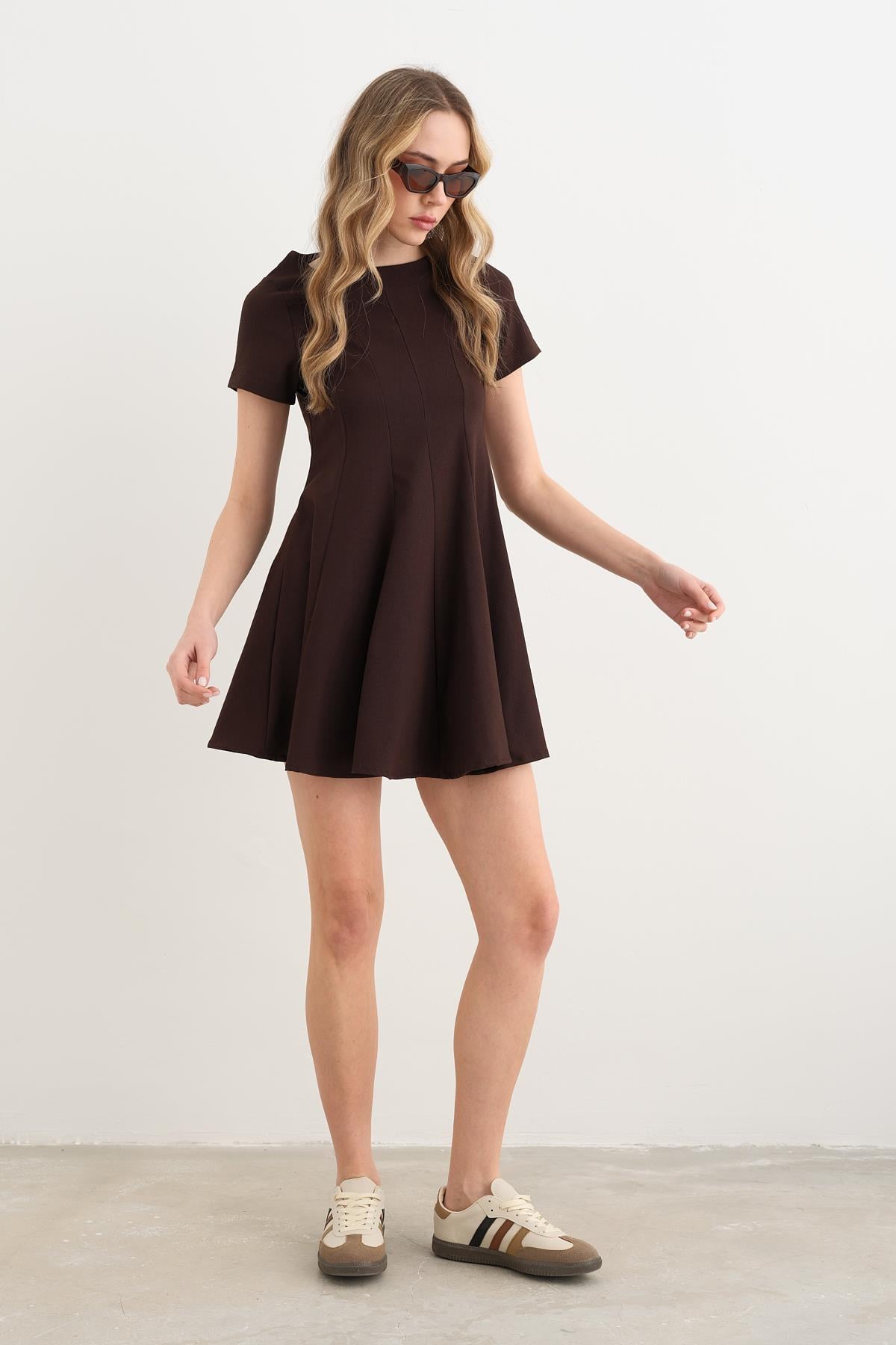 3045 PILELI MIDI ELBISE