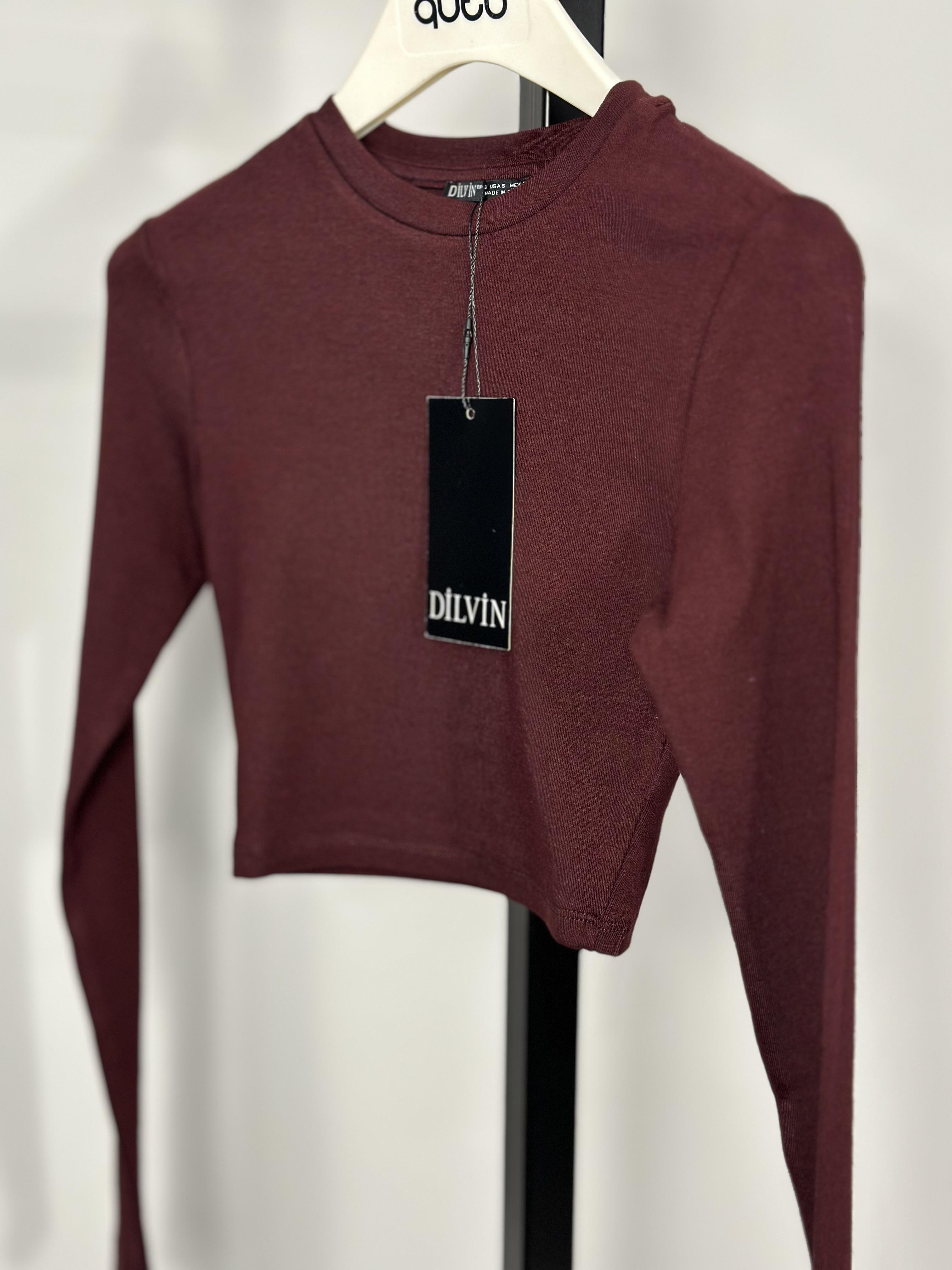 31236 UZUN KOLLU CROP TOP