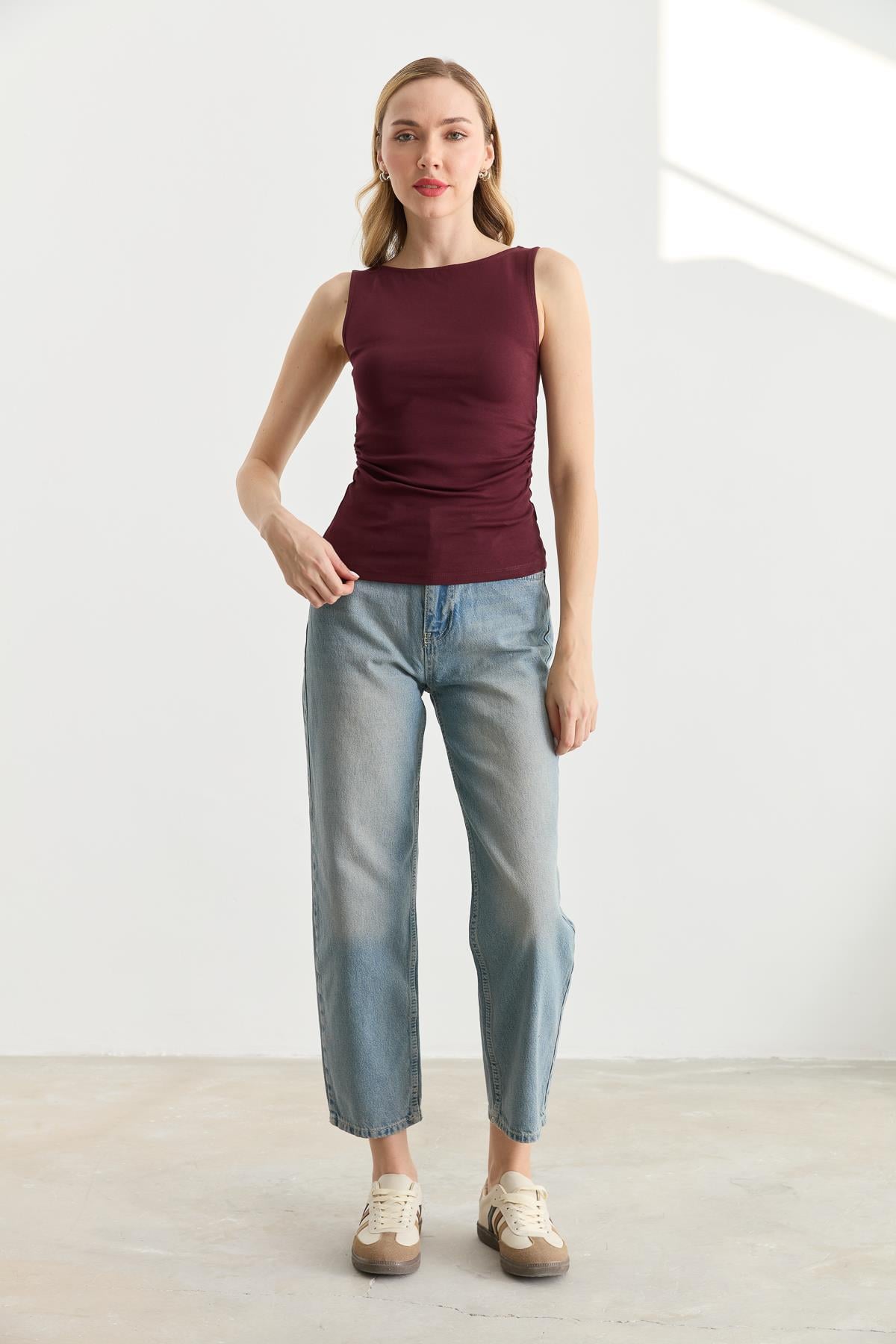 31589 BUZGULU KAYIK YAKA TOP