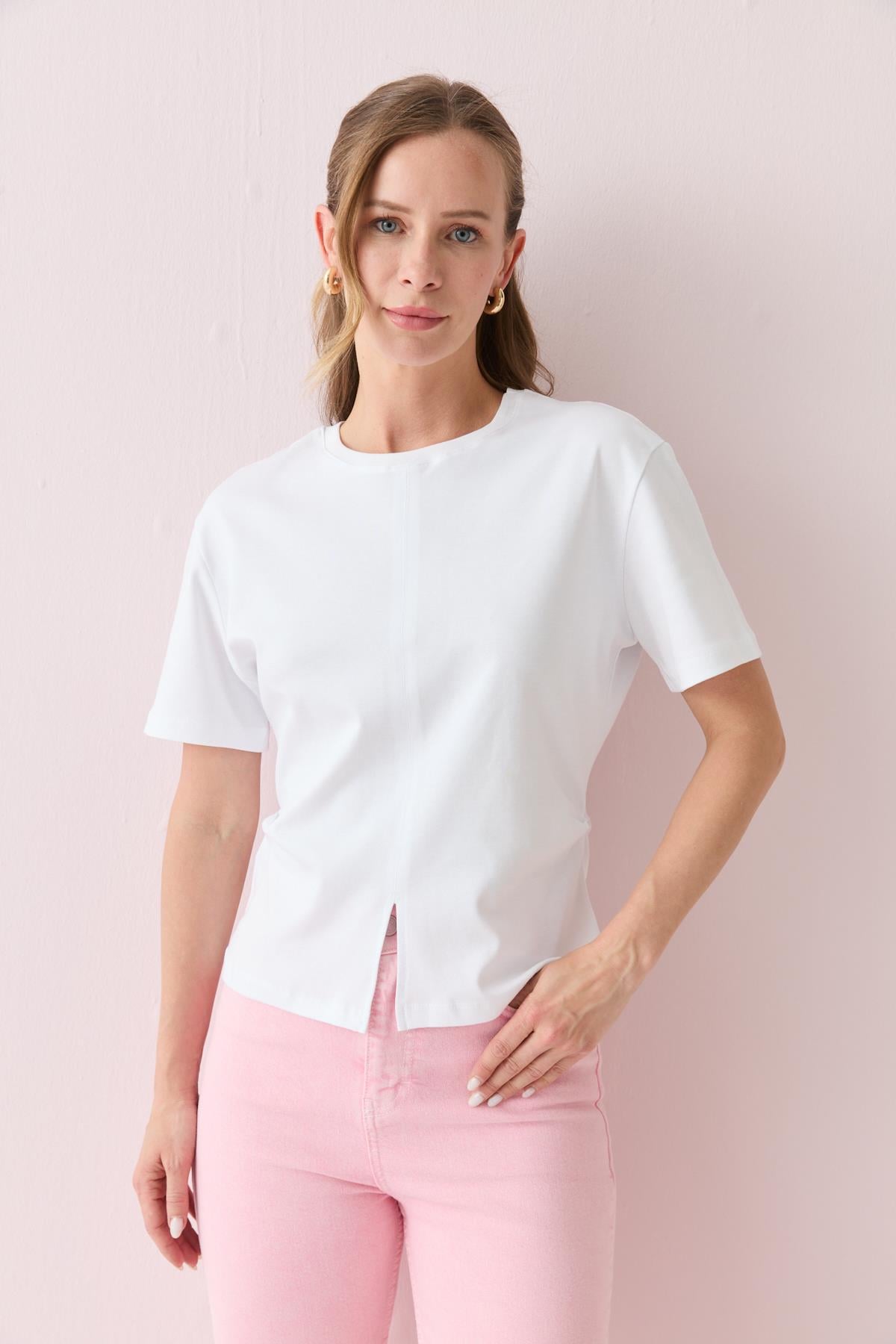 31874 YIRTMAC DETAYLI TSHIRT