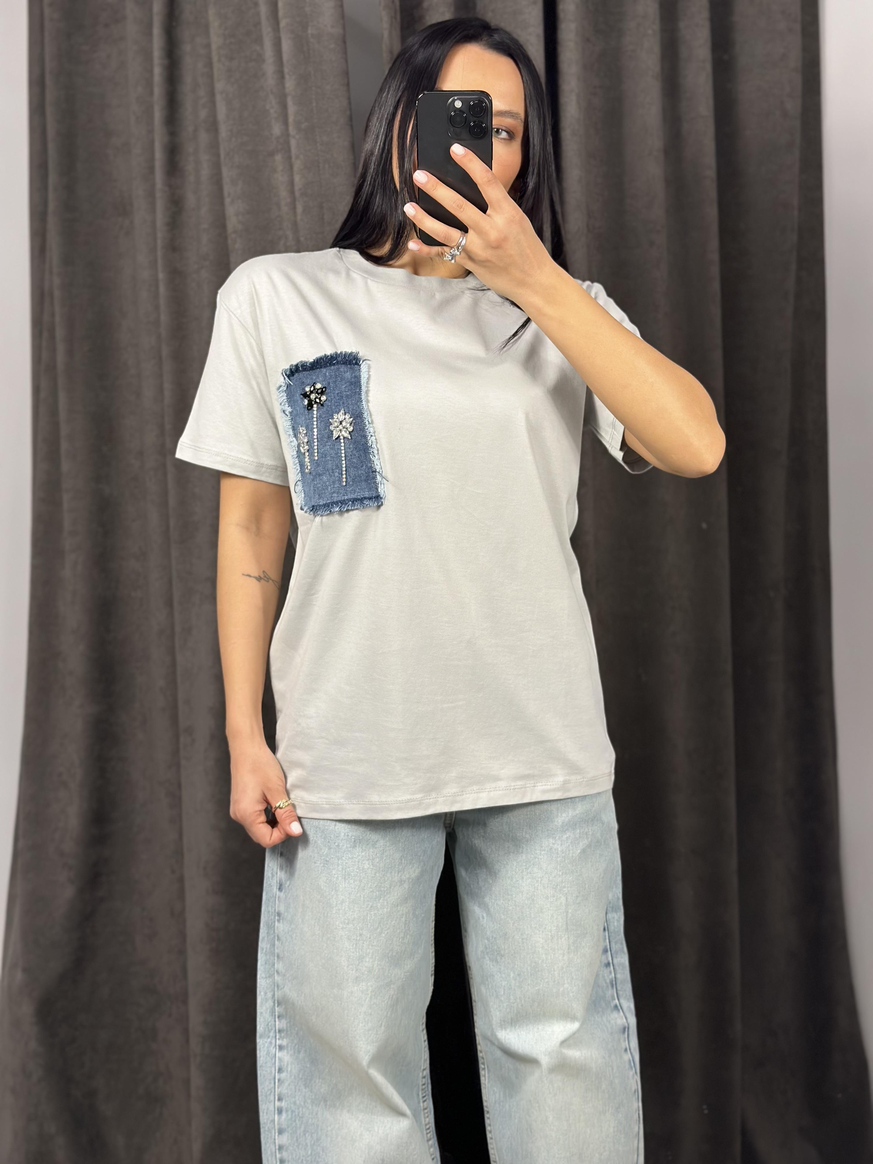 4652 KOT CEP DETAYLI TSHIRT