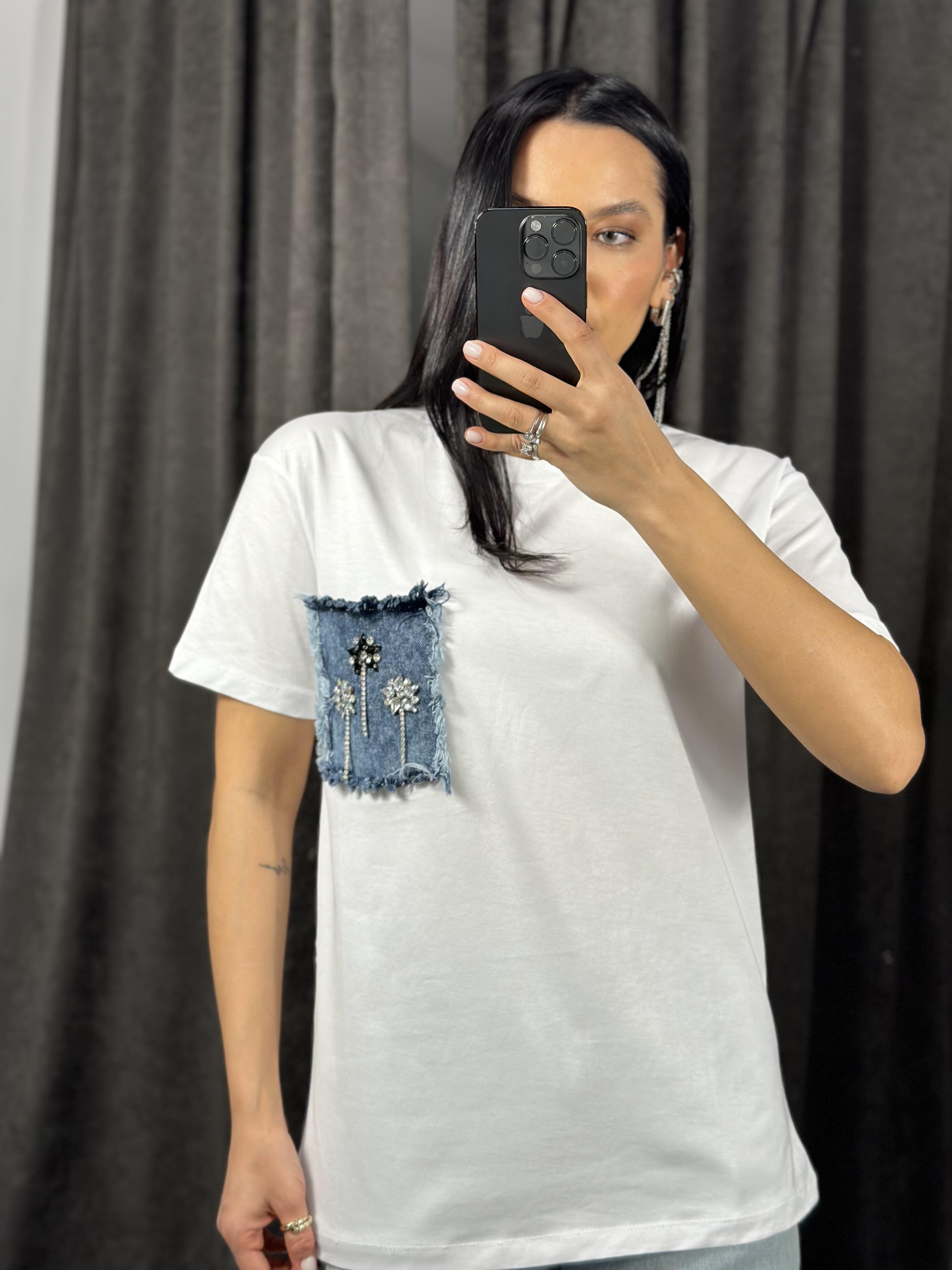 4652 KOT CEP DETAYLI TSHIRT
