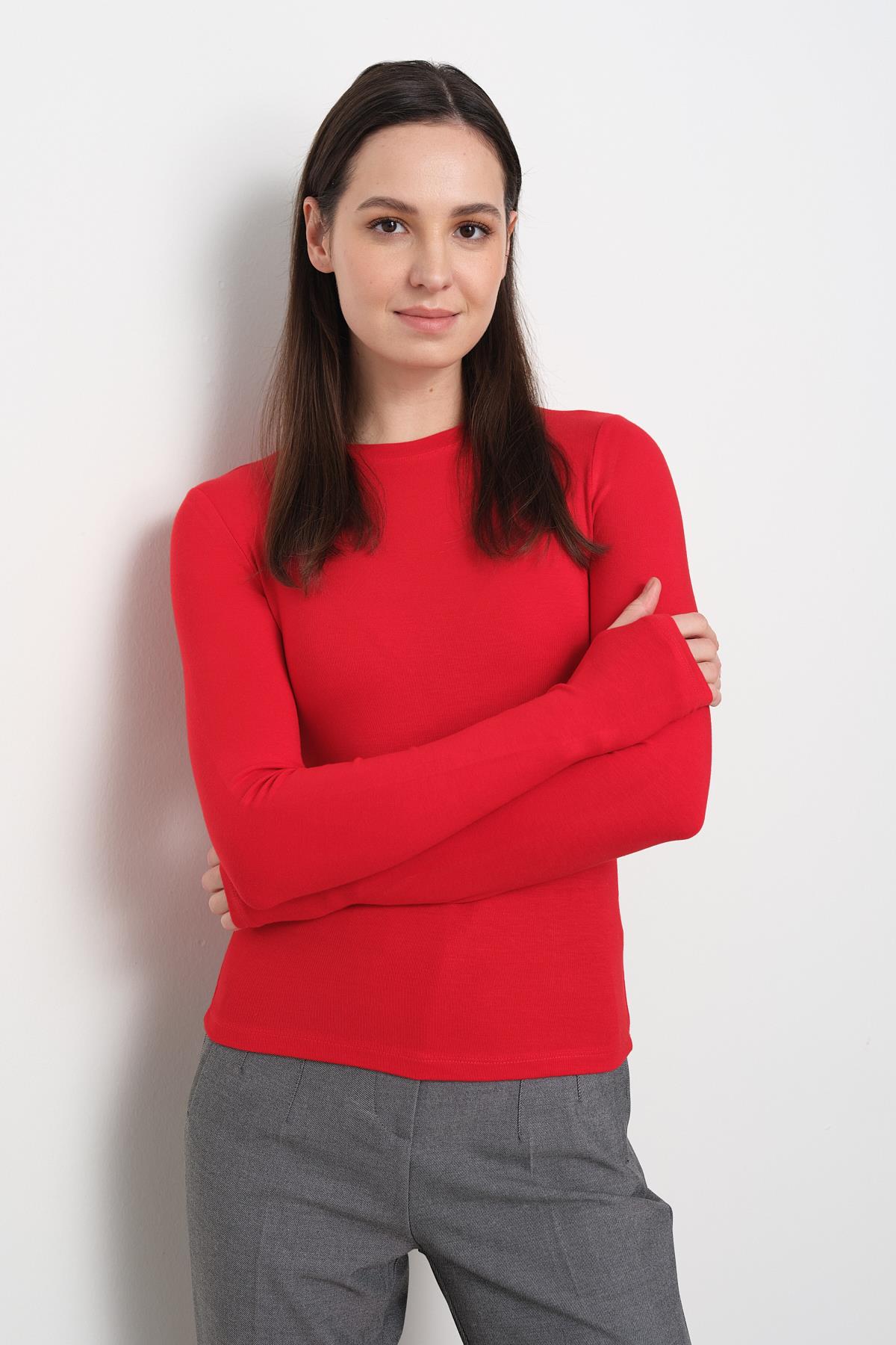 5068 KOLU YIRTMACLI TSHIRT