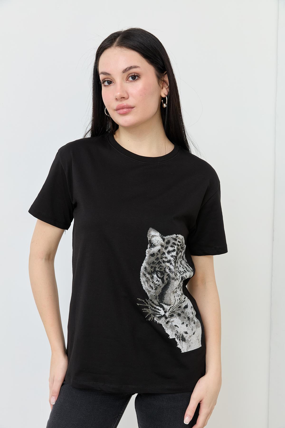 7001 YANI KAPLANLI TSHIRT