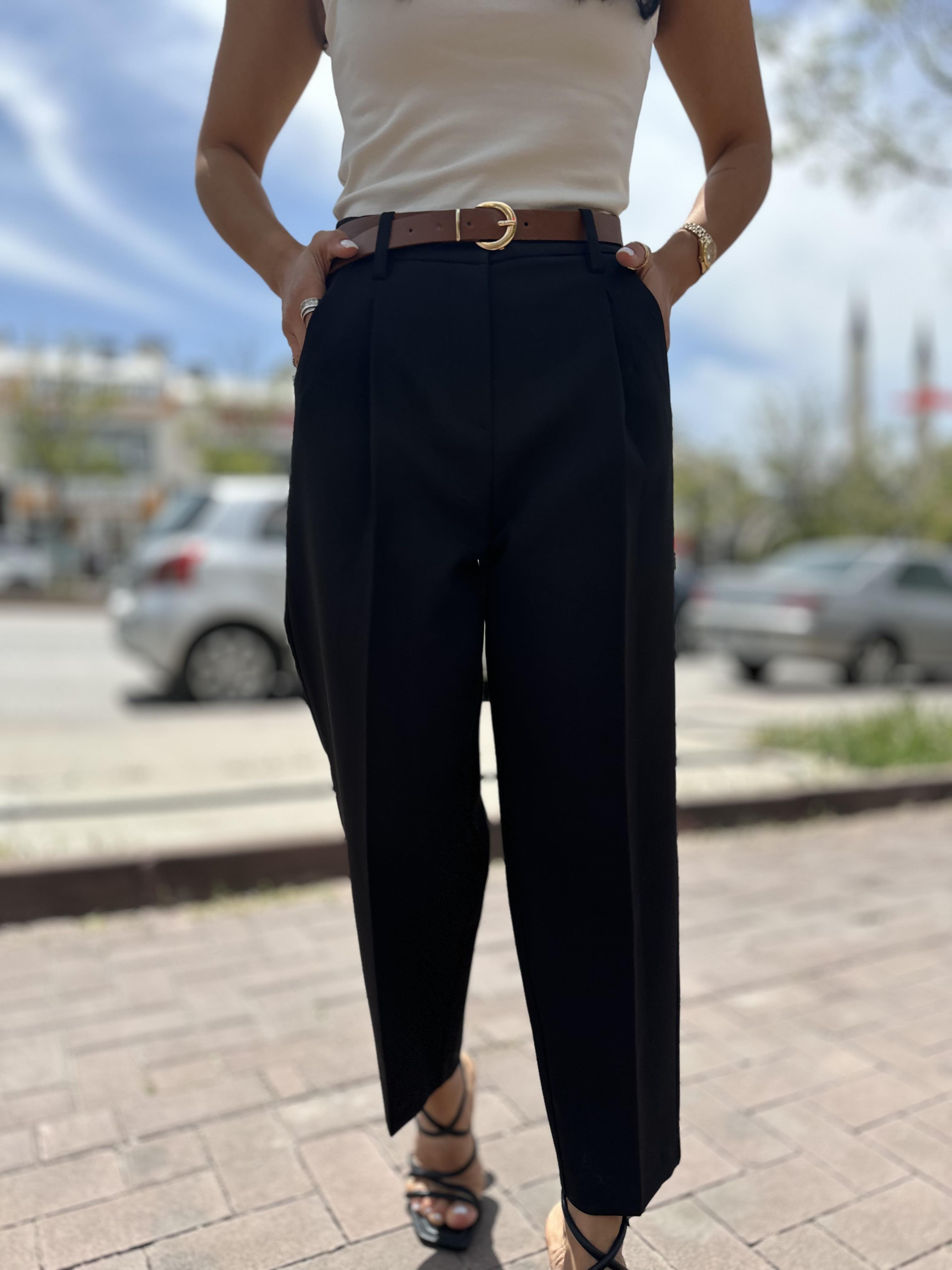 71292 KEMERLI HAVUC FIT PANTOLON