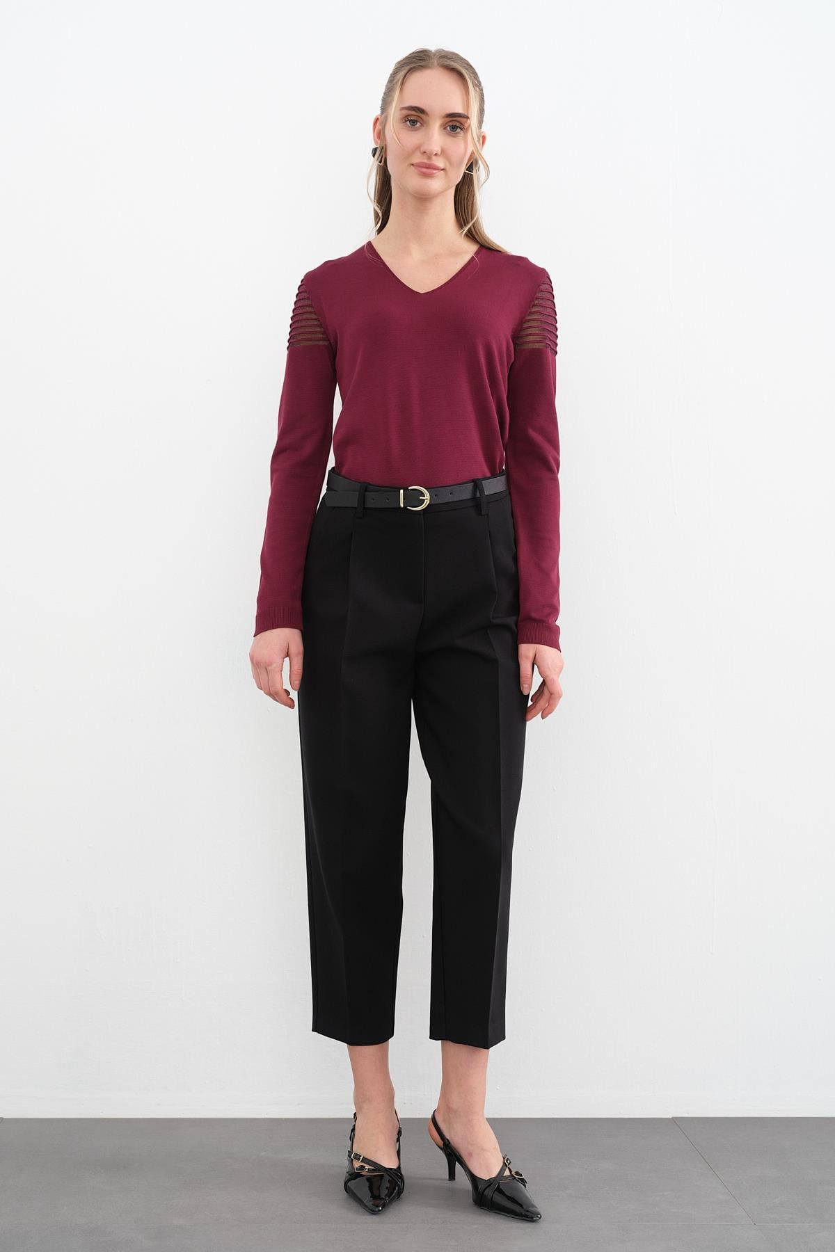 71533 KEMERLI HAVUC FIT PANTOLON