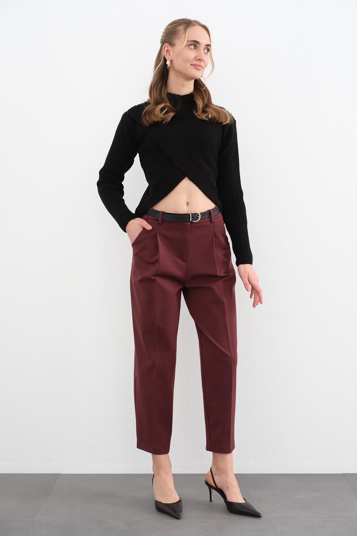 71533 KEMERLI HAVUC FIT PANTOLON