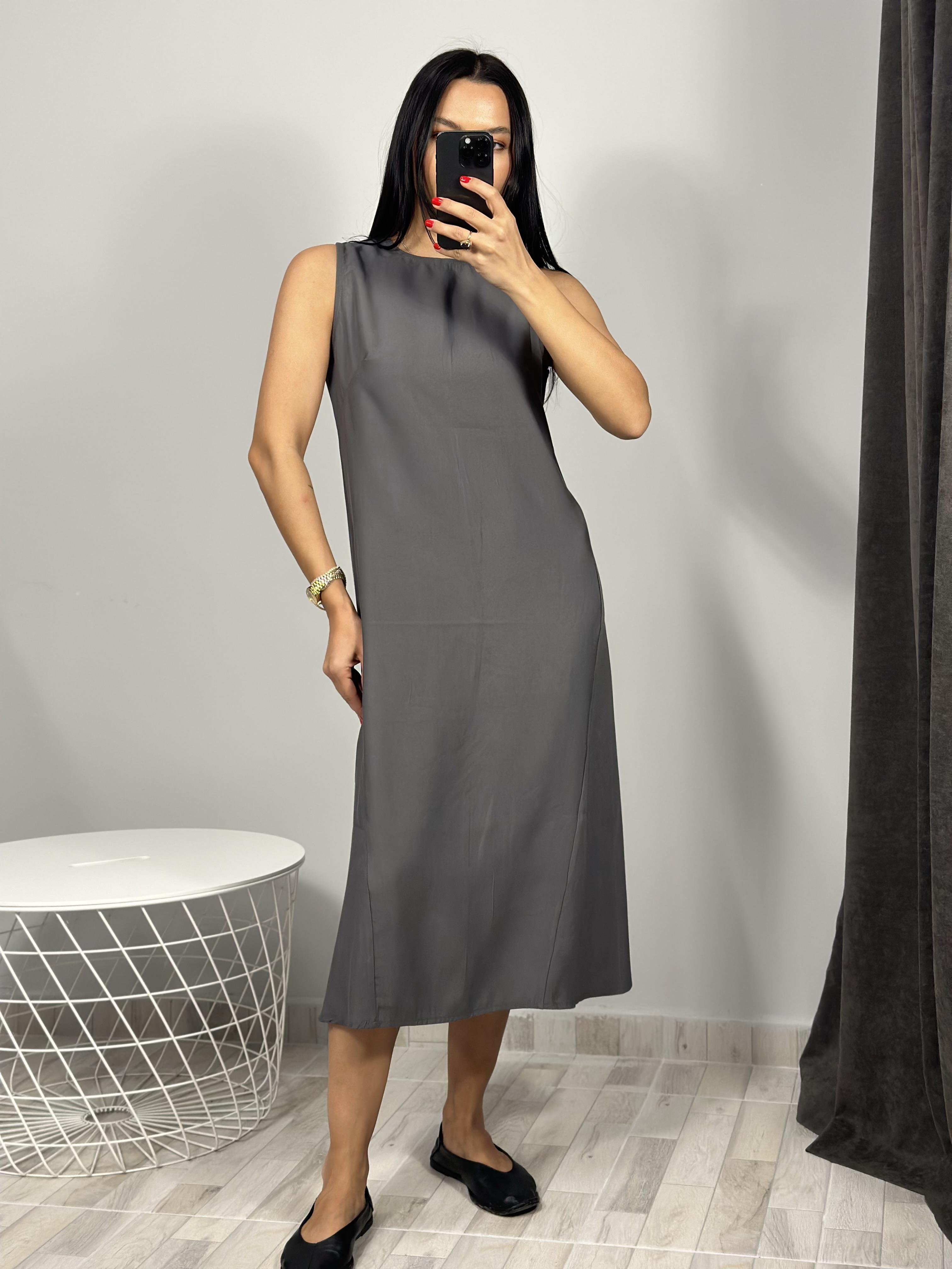 8126 TENCEL SIFIR KOL ELBISE