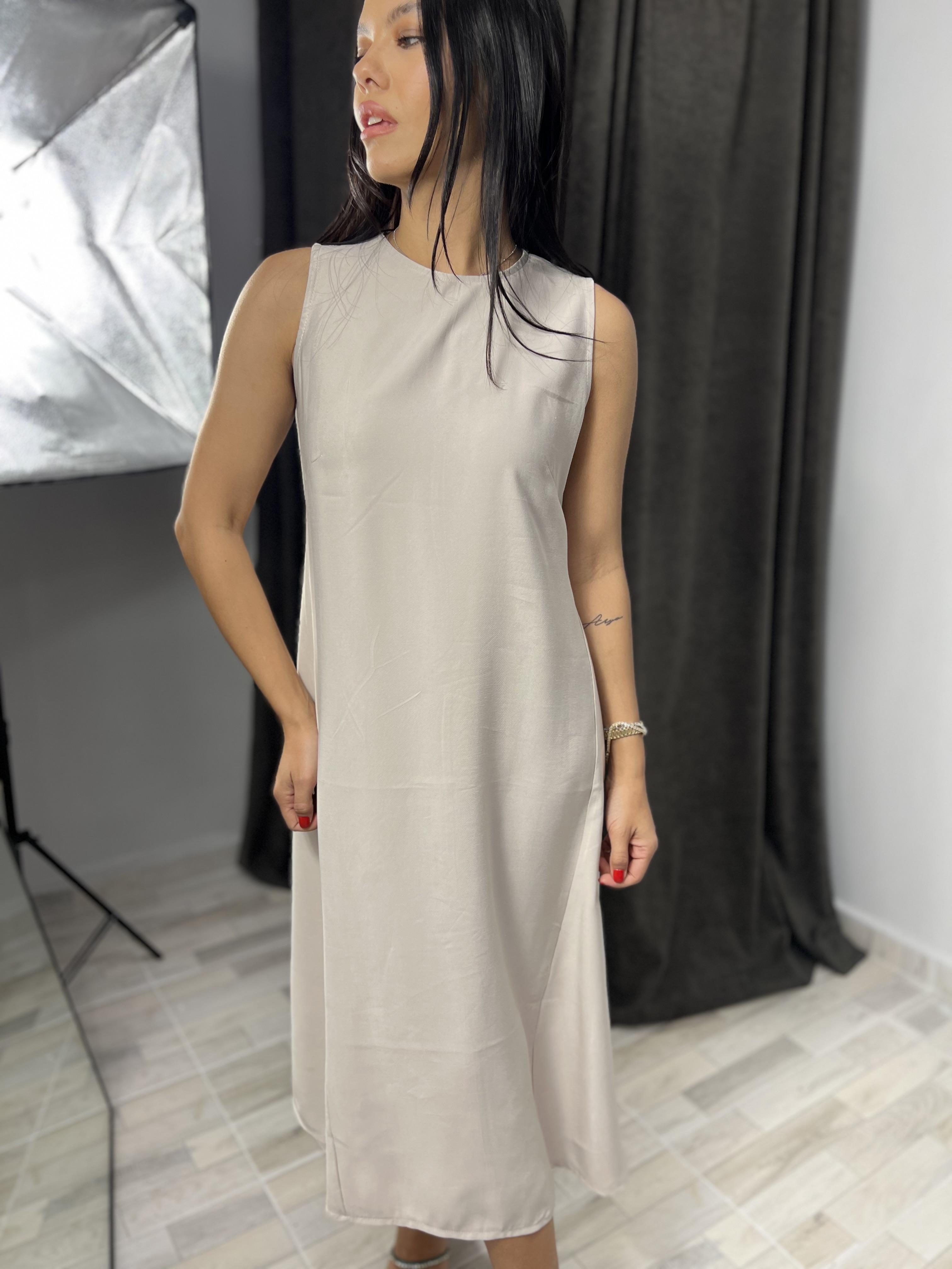8126 TENCEL SIFIR KOL ELBISE