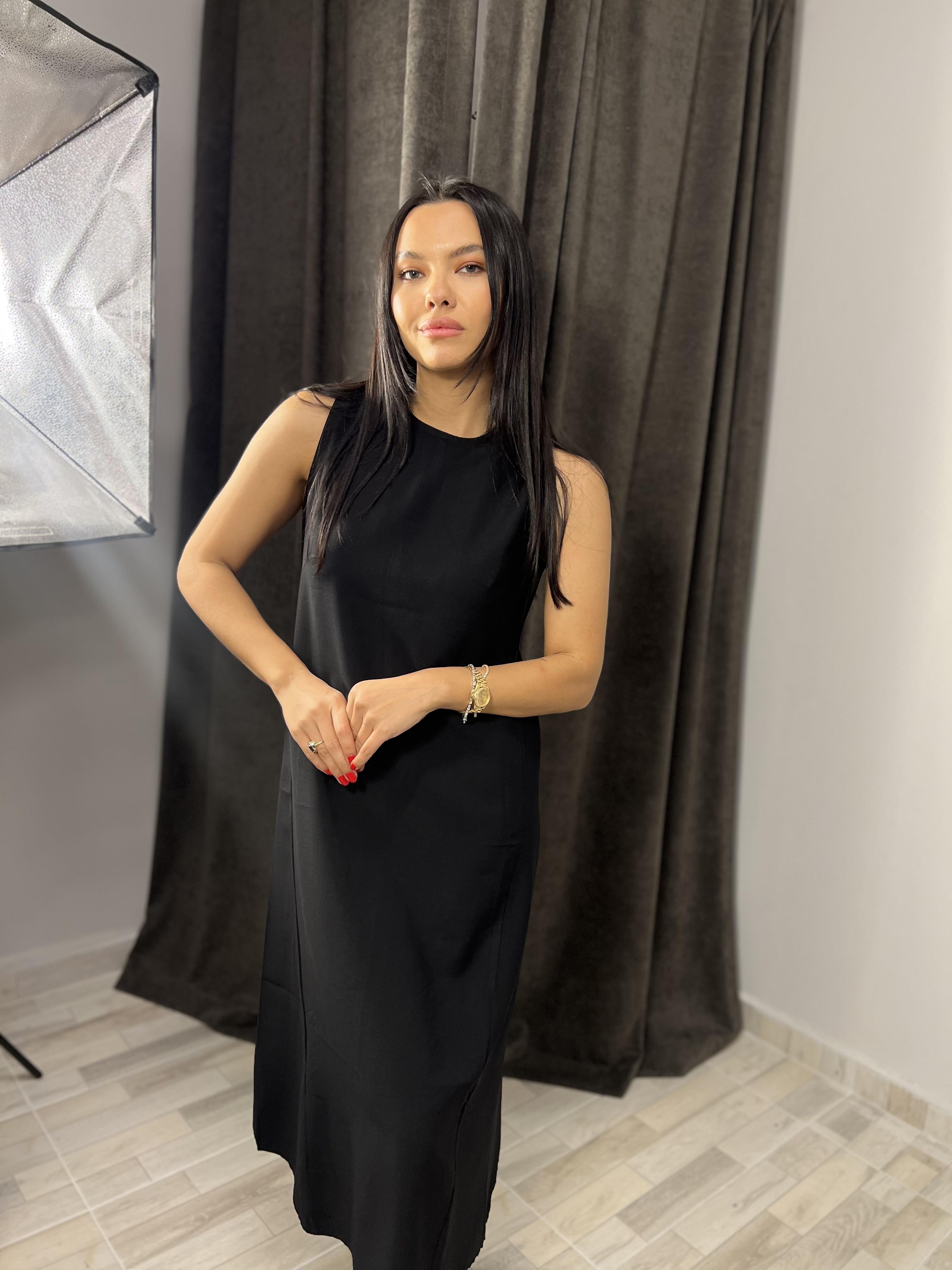 8126 TENCEL SIFIR KOL ELBISE