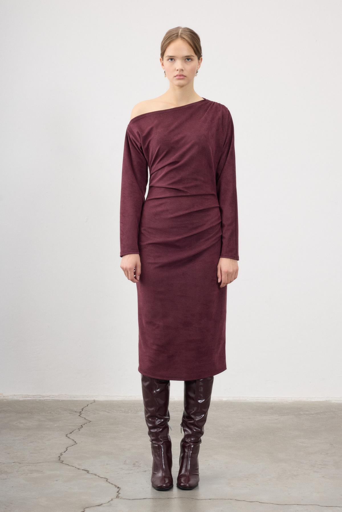 MİAMOR ELBİSE BORDO