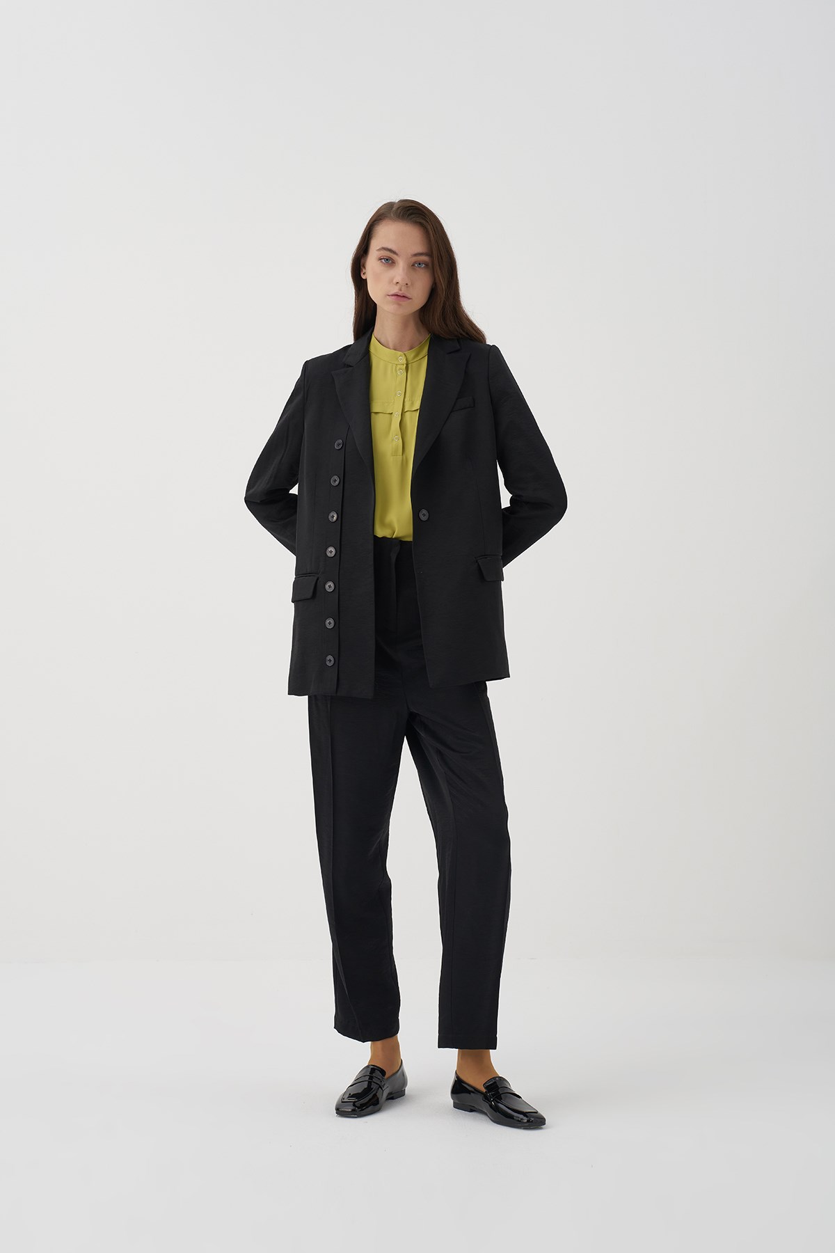 ALBELLA DÜĞME DETAYLI BLAZER CEKET SİYAH