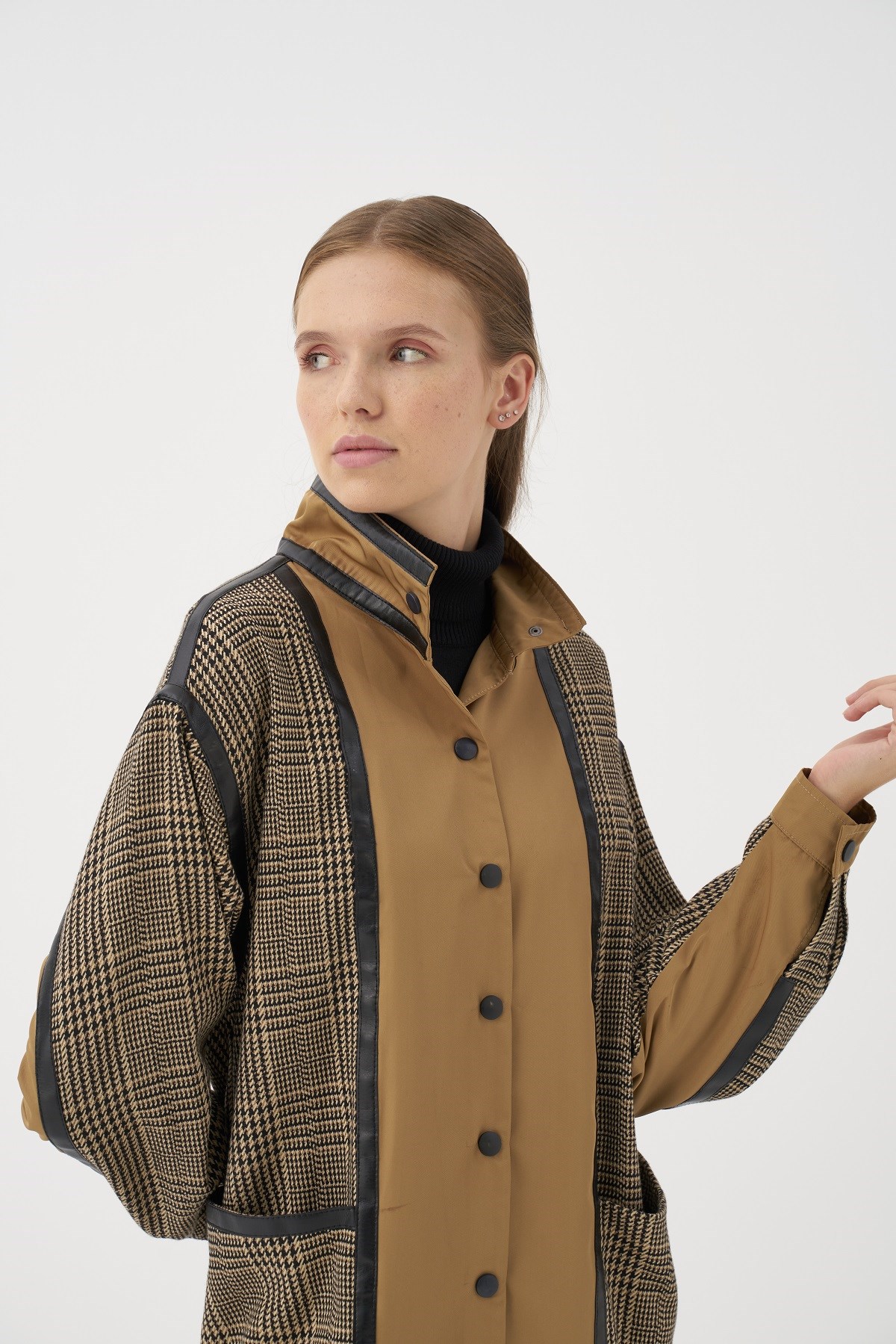 ALOE PÖTİKARE DESEN BOMBER CAMEL