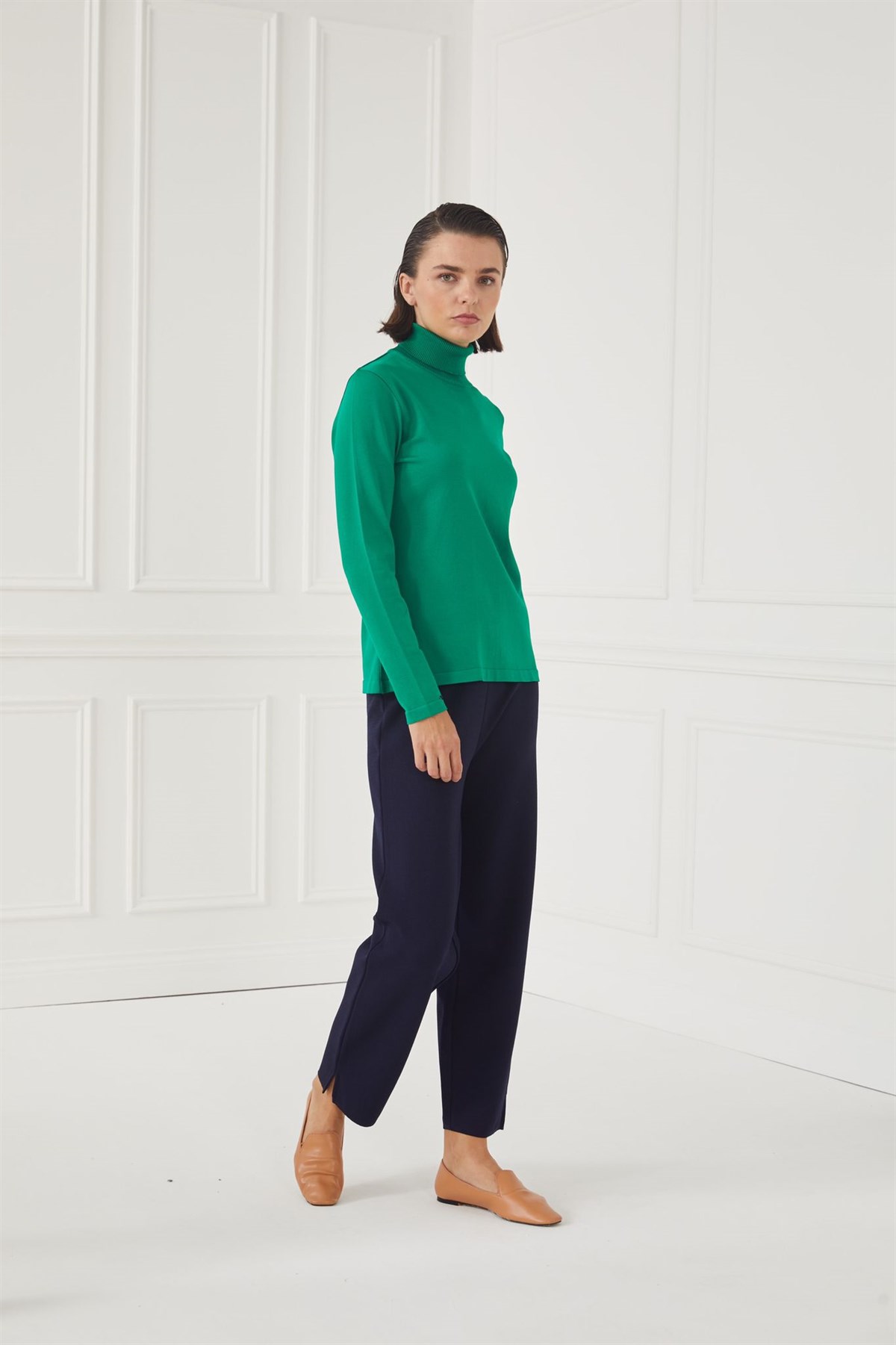 ANEMONE SOĞUK İPLİK PANTOLON LACİVERT