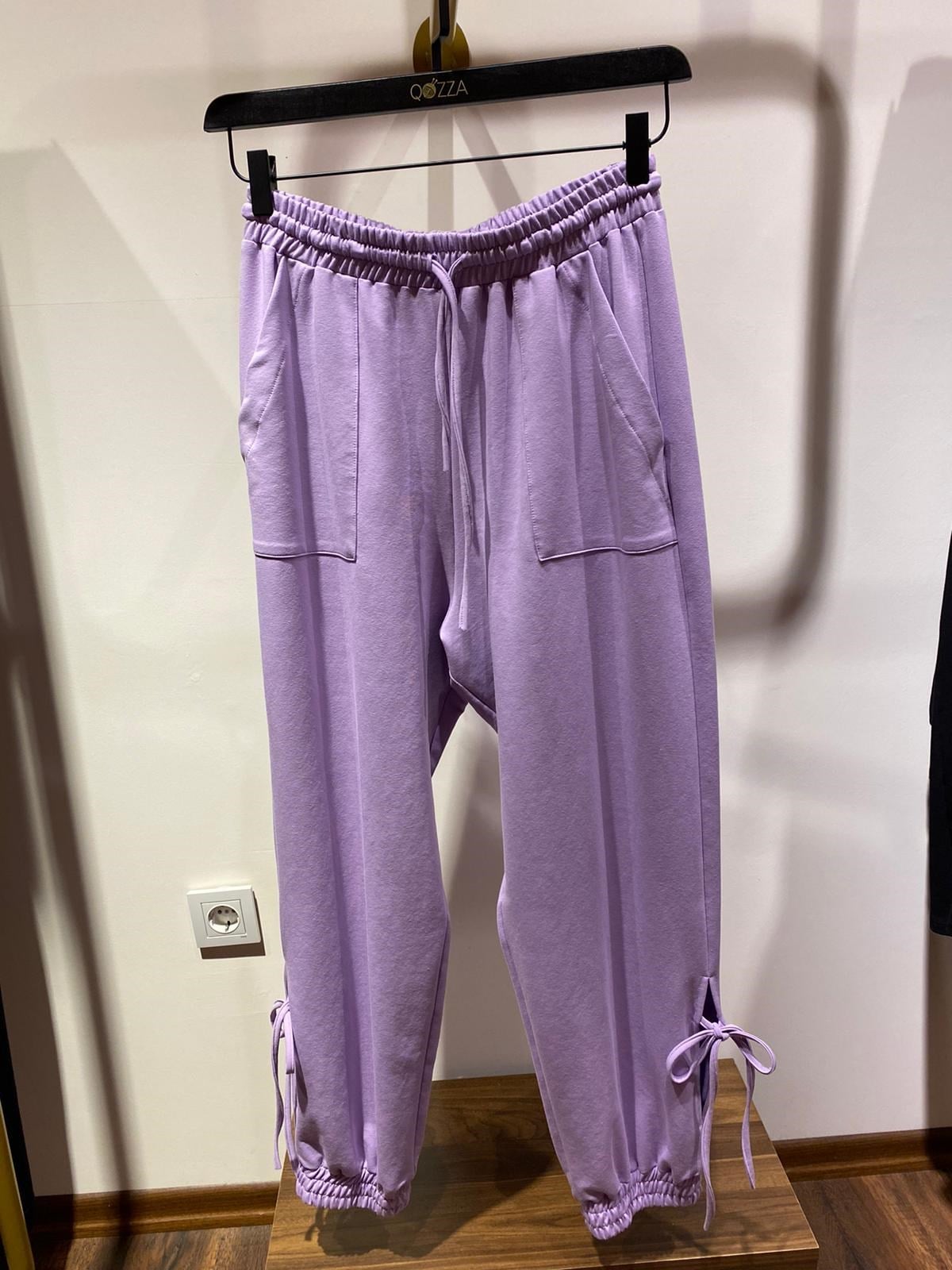 CERES PAÇA BAĞCIKLI PANTOLON - LİLA