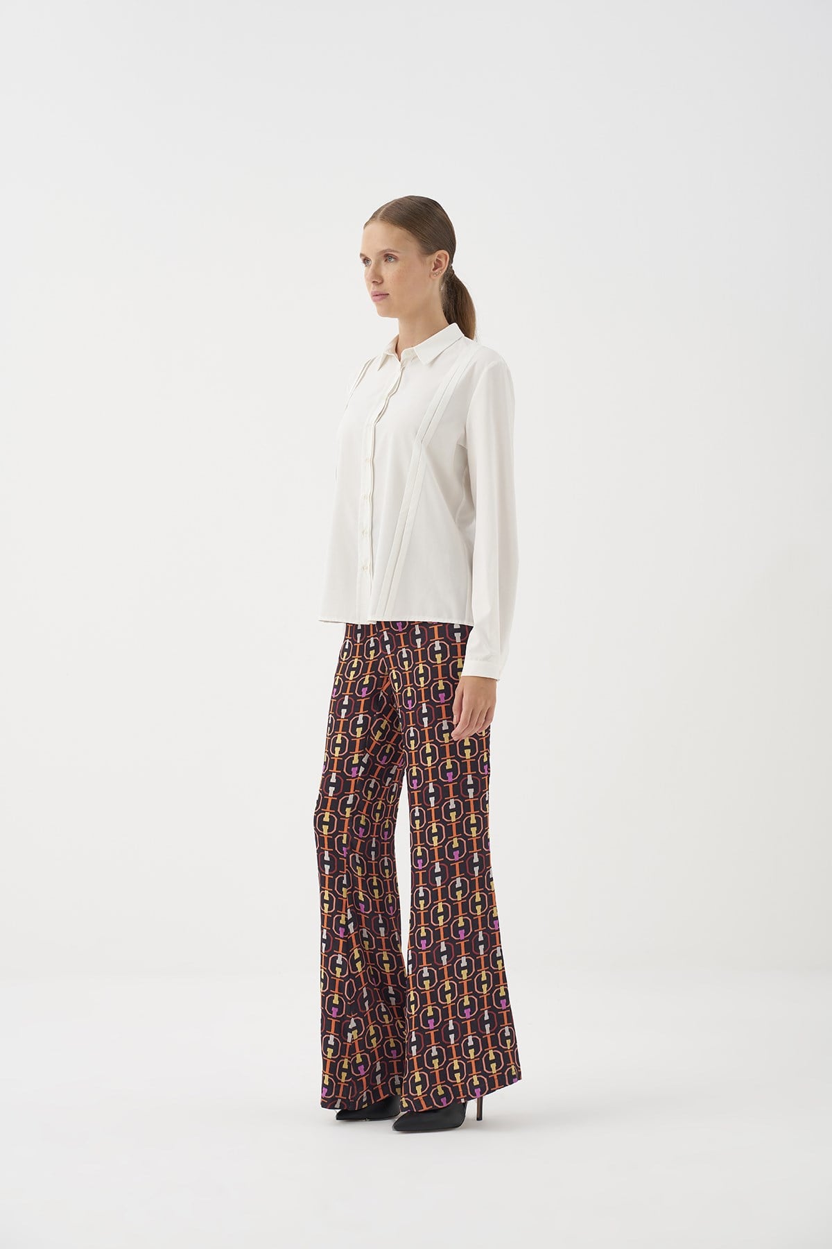DASH DESENLİ İSPANYOL PAÇA PANTOLON DESENLİ