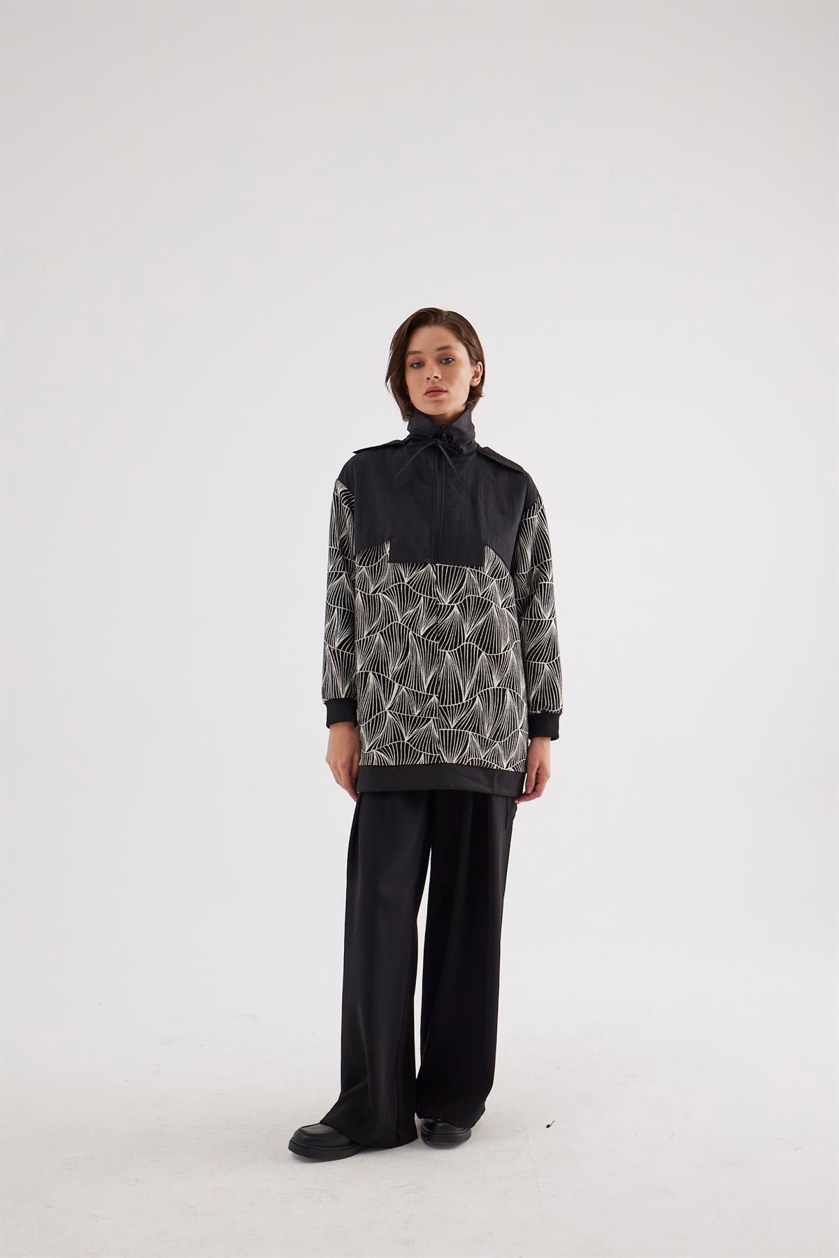 KATNİSS KAPŞONLU SWEATSHIRT SİYAH