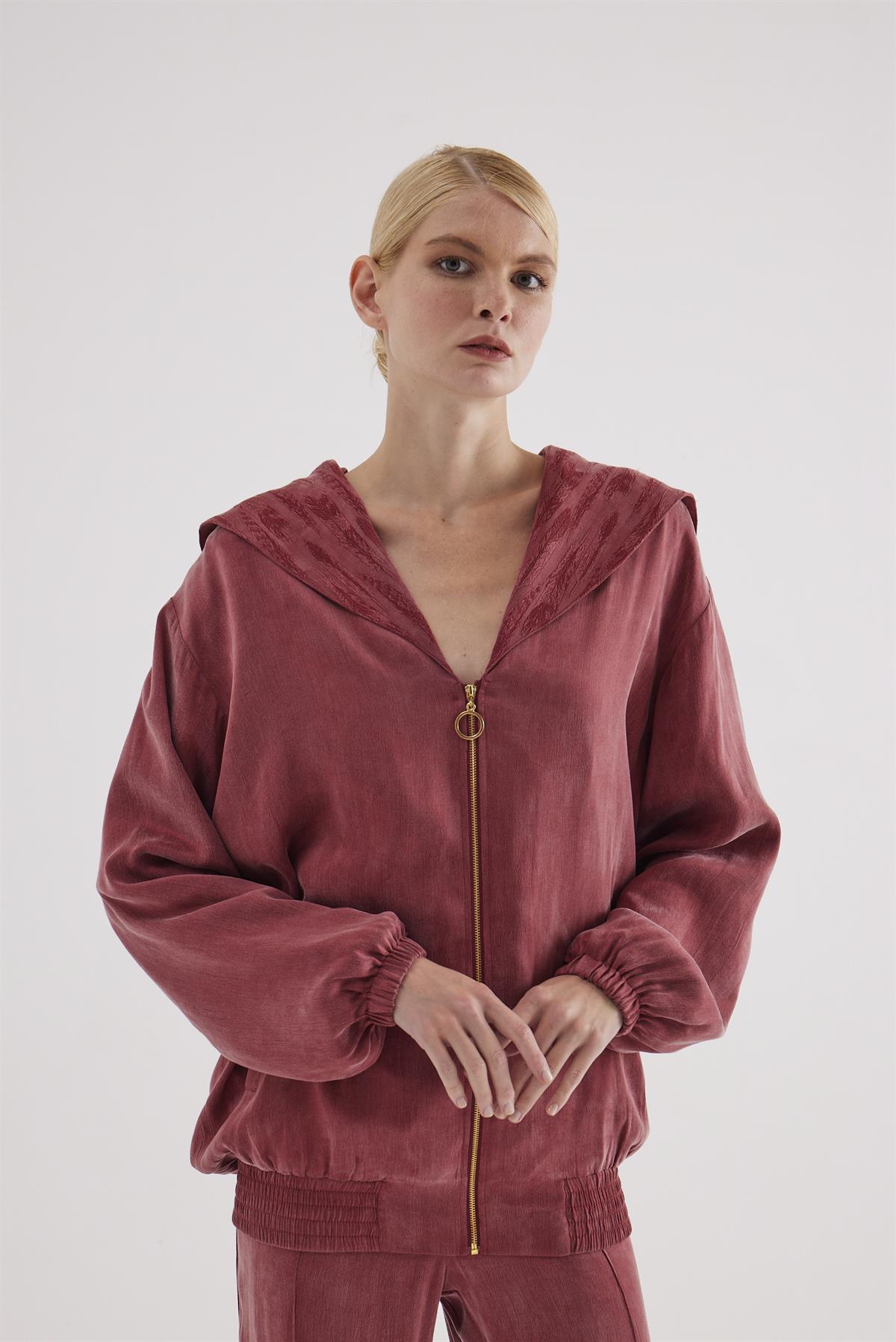 MİLENA RÜZGARLIKLI BOMBER BORDO
