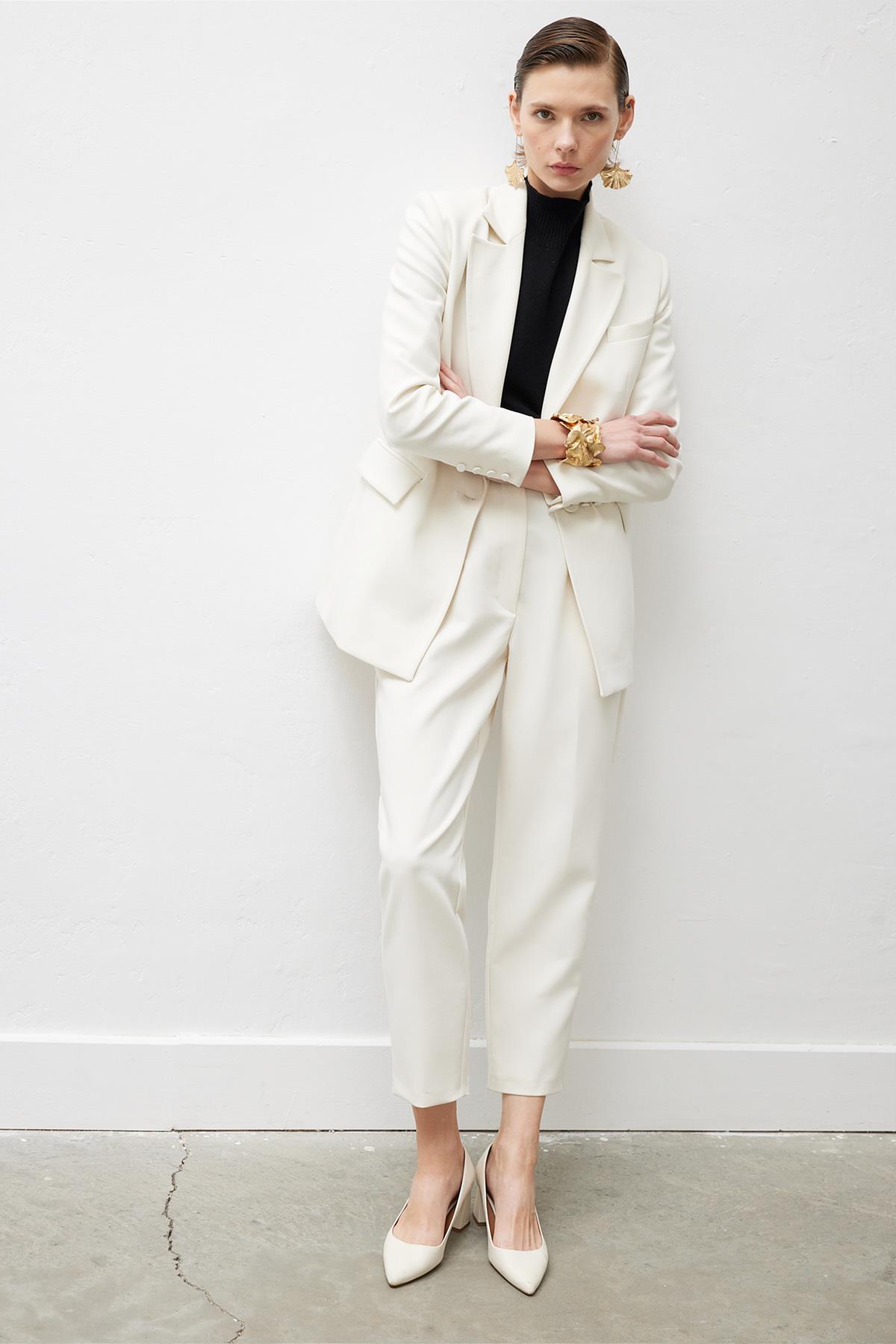 PERLA BLAZER TAKIM EKRU