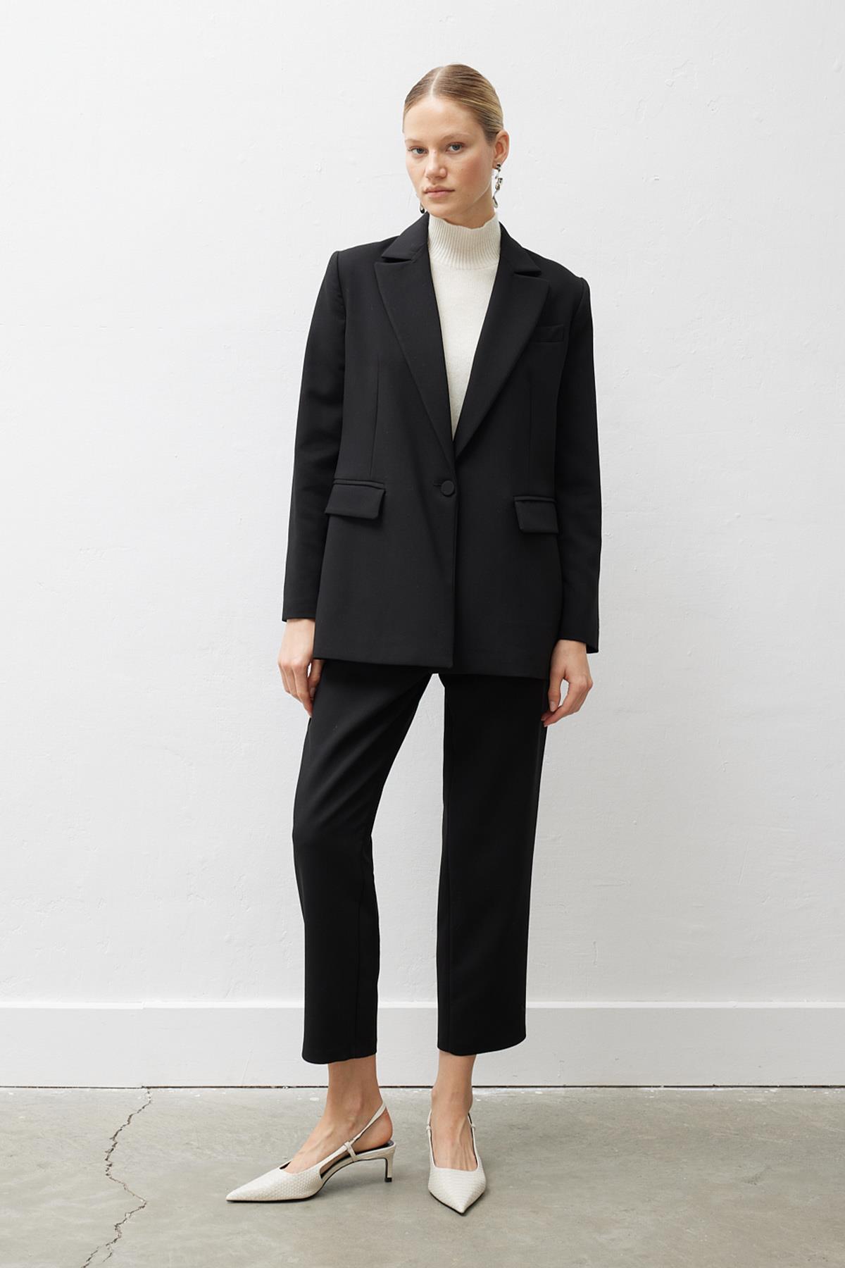 PERLA BLAZER TAKIM SİYAH