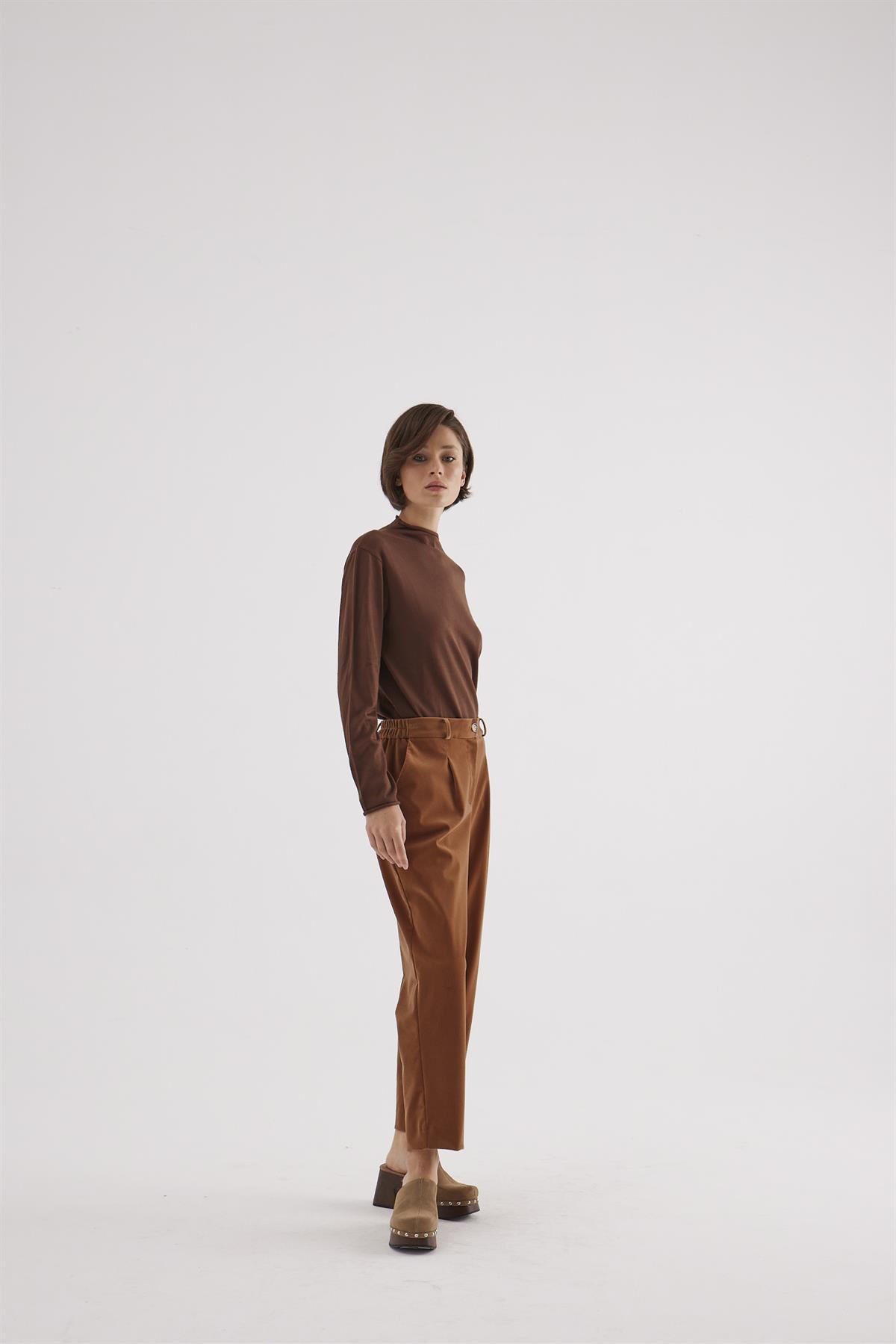 TİARA KADİFE HAVUÇ PANTOLON CAMEL