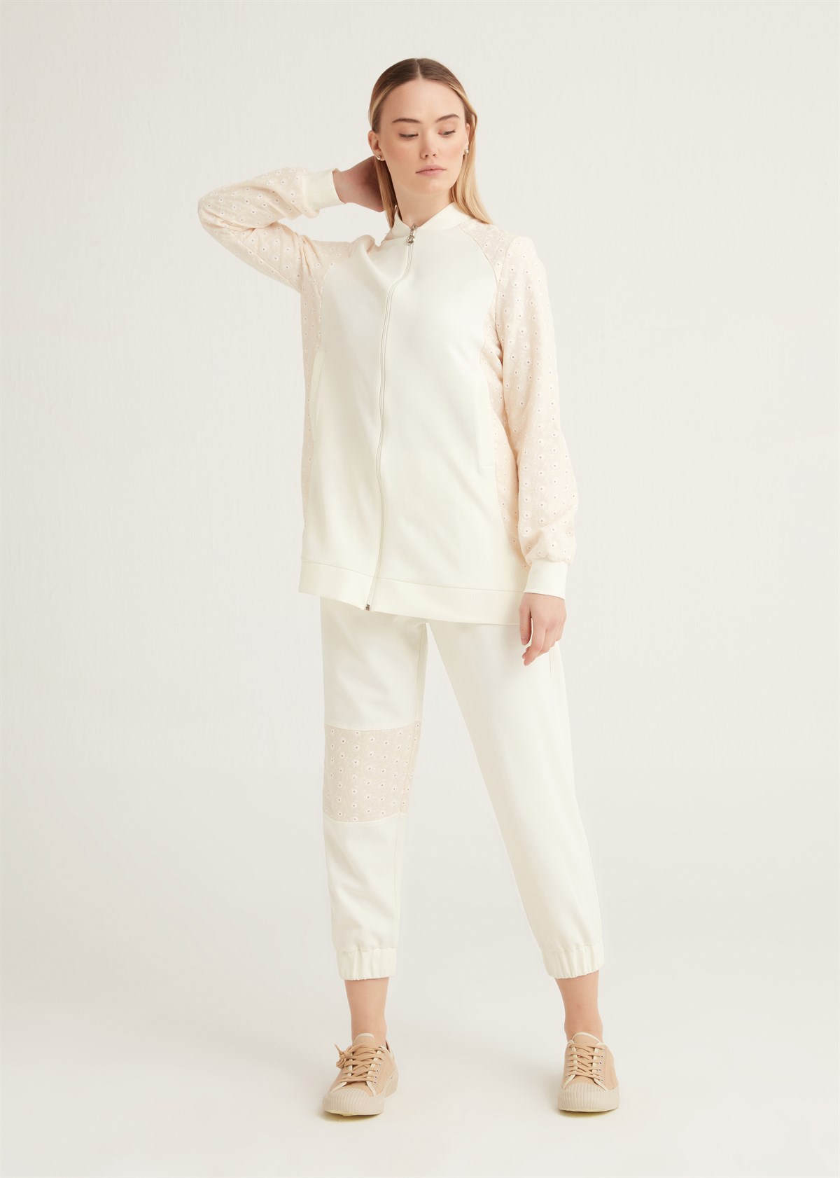 VİNTAGE BOMBER CEKET - VANİLYA