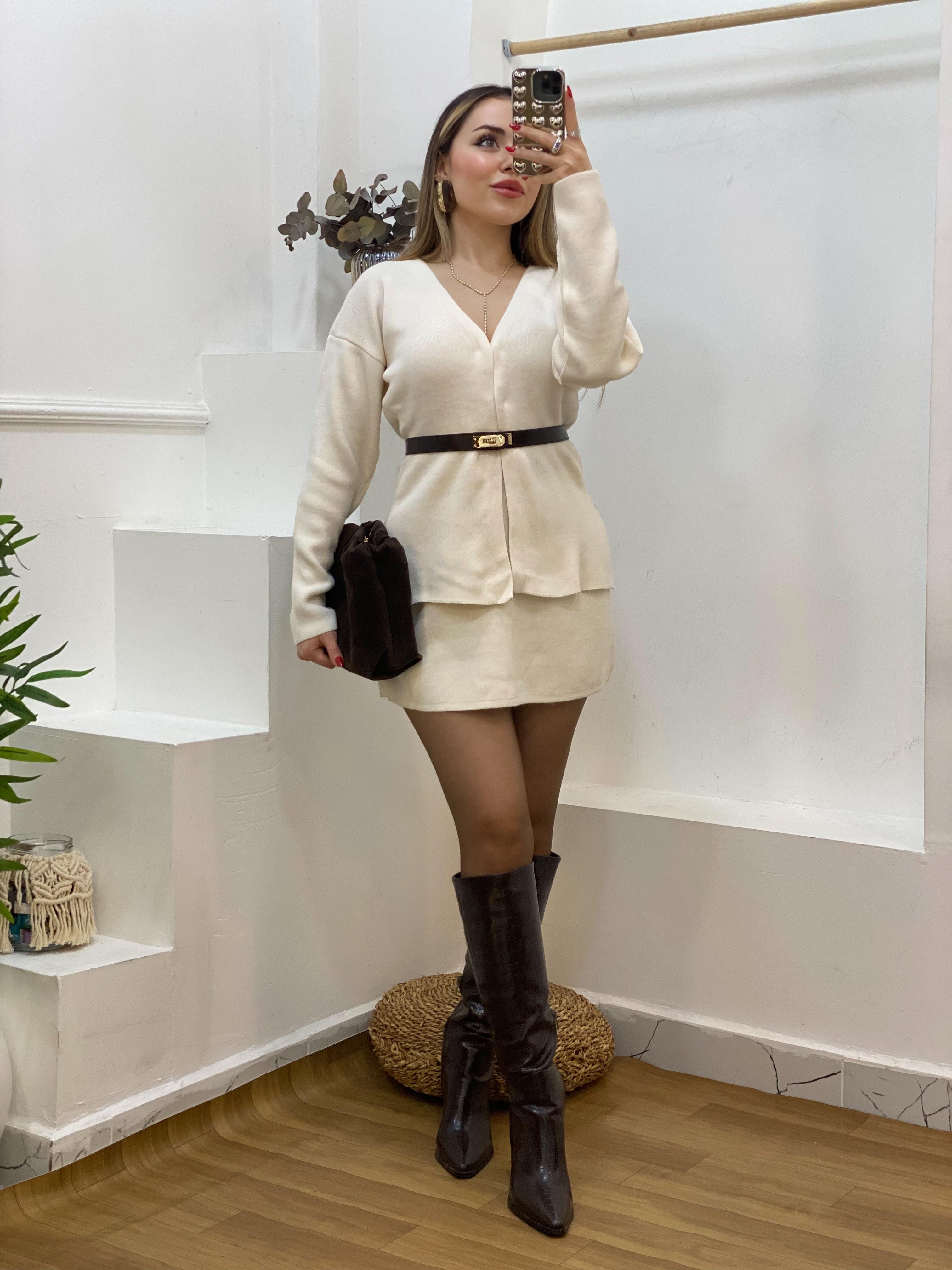 Bej Etekli Triko Takım