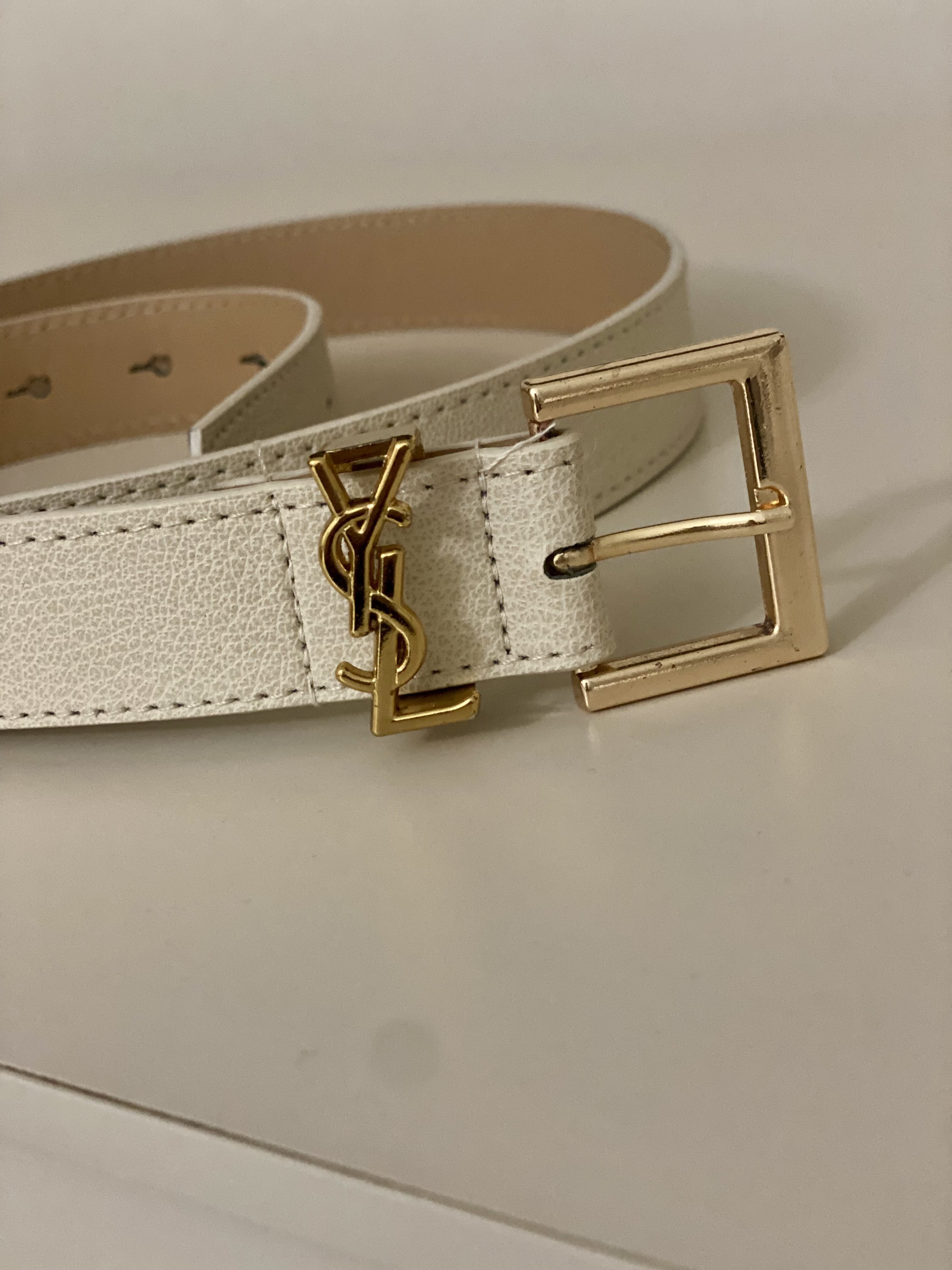 Bej Gold Tokalı Marka Model Kemer